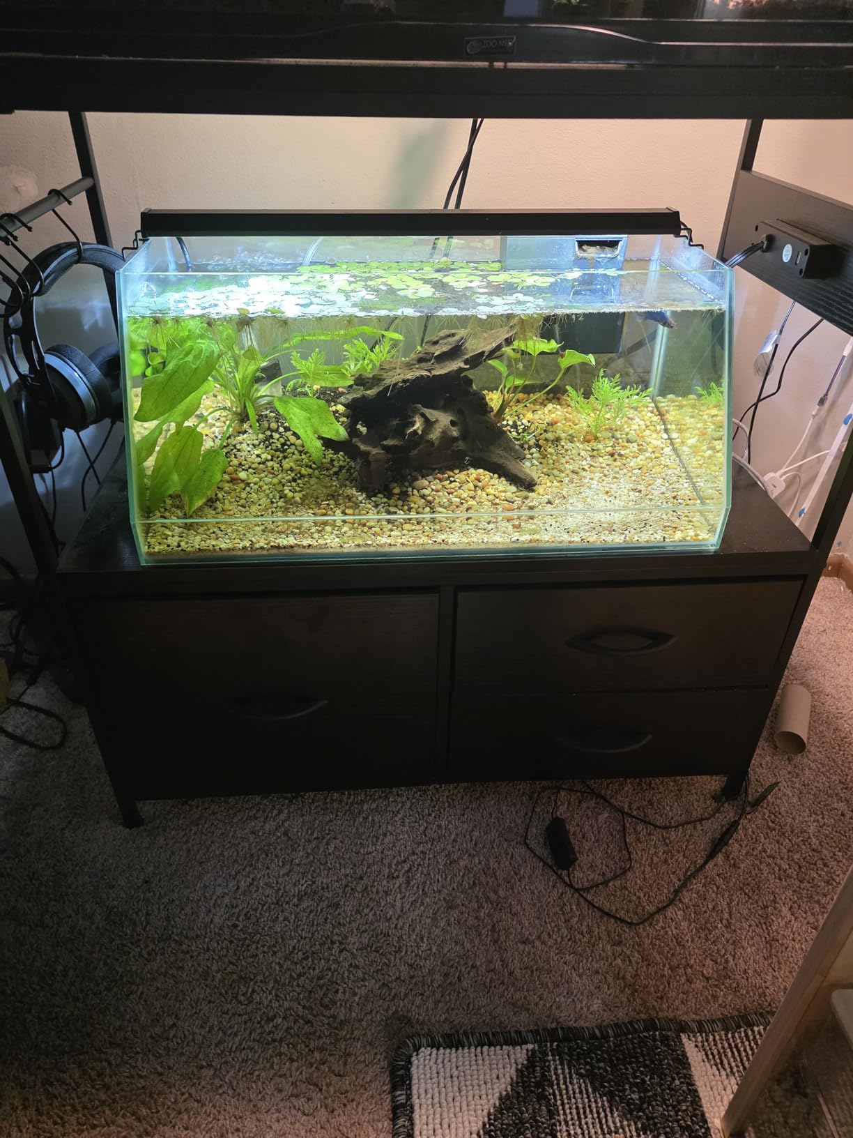 Heybly 20-29 Gal Fish Tank Stand with Drawer, Power Outlet,330lbs HAS001BK customer photo 1