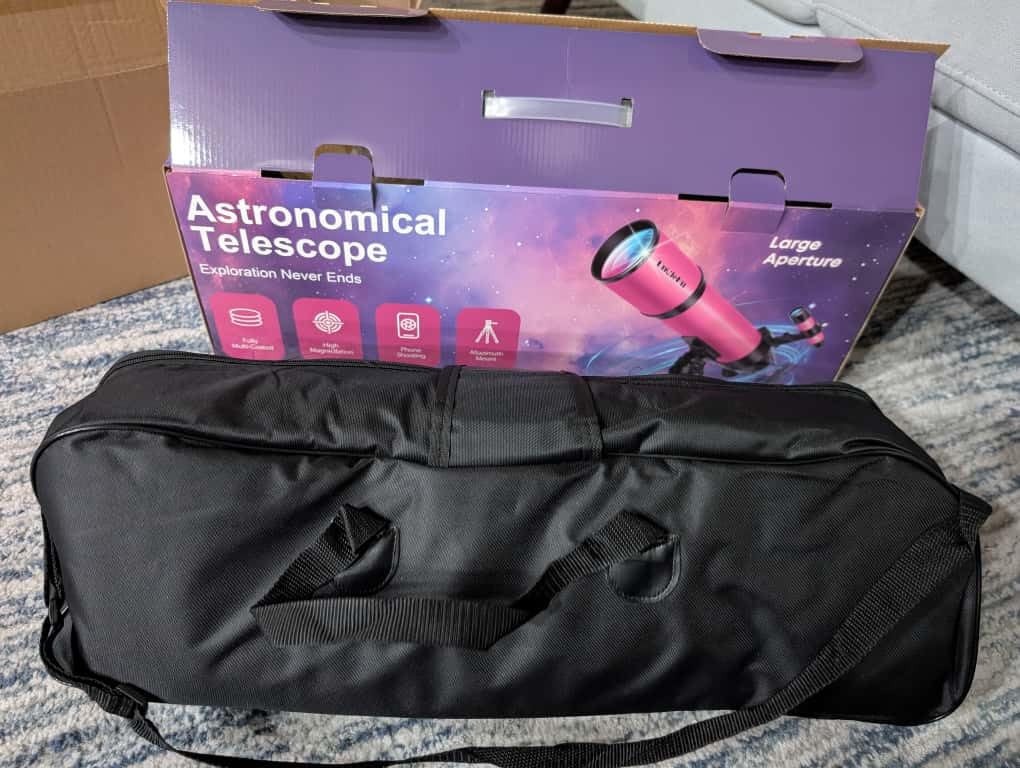 UncleHu 80mm Aperture, 600mm Refractor Travel Telescope for Adults and Kids | High Power, Telescopes with AZ Tripod, Phone Adapter and Carry Bag for Moon Viewing, Nature, Camping and Family Stargazing customer photo 2