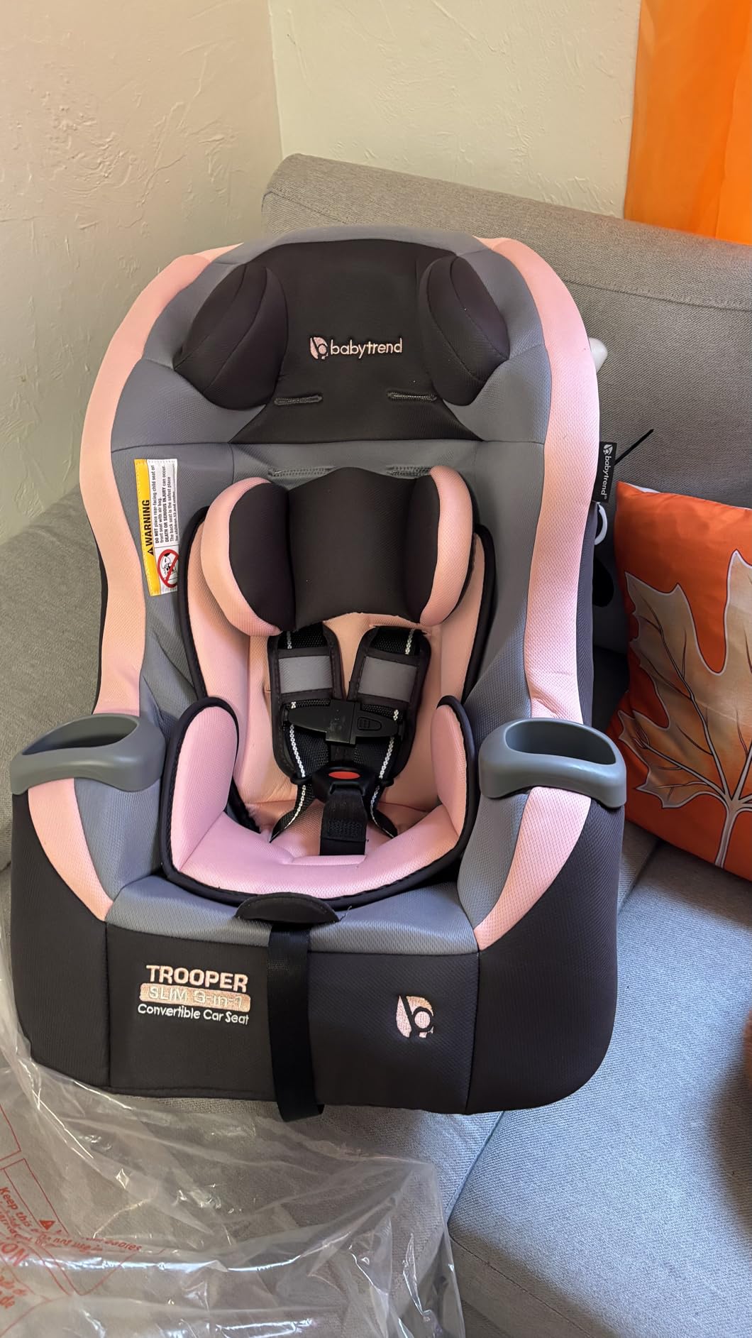 Baby Trend Trooper™ Slim 3-in-1 Convertible Car Seat, Dash Grey – Slim Fit, 3-in-1 Growth Modes, Lightweight Design, Adjustable Comfort Padding customer photo 1