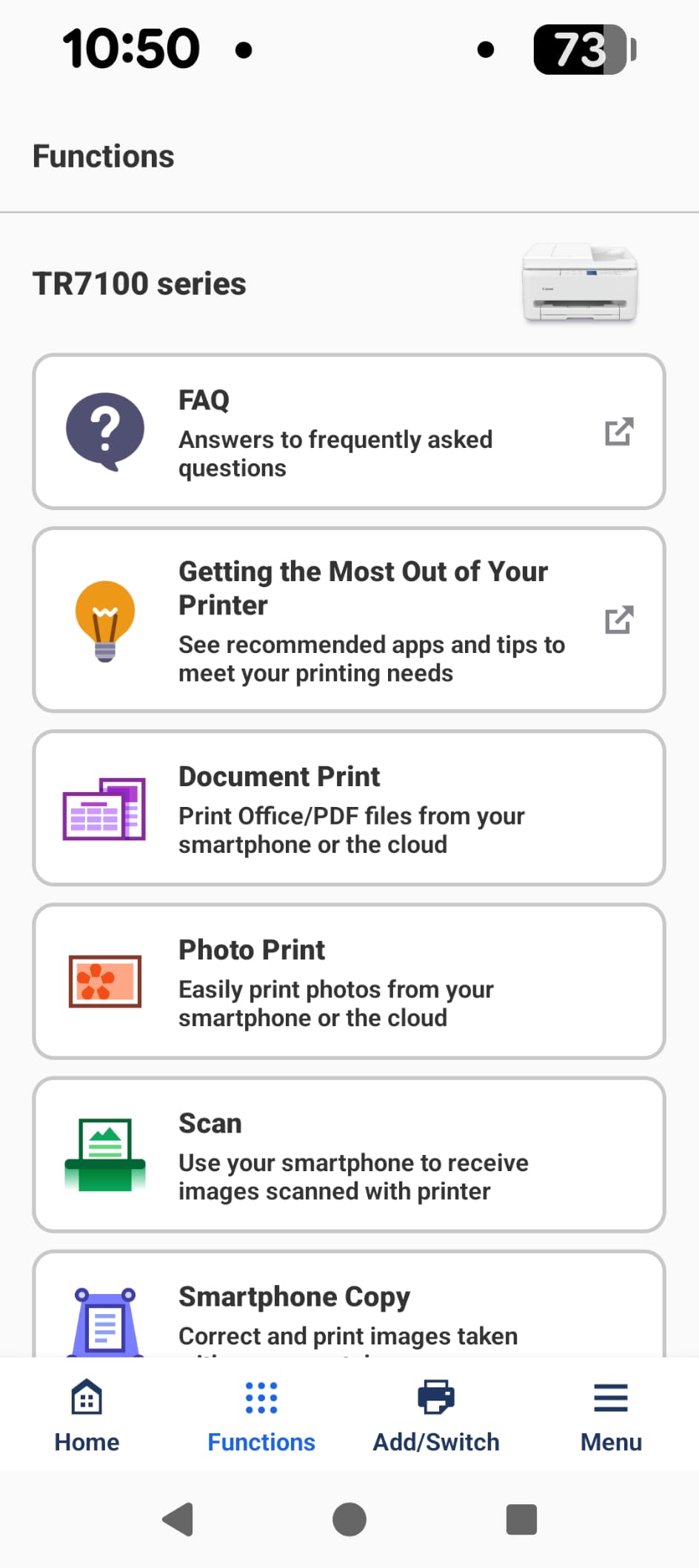 Canon PIXMA TR7120 Wireless Color Inkjet Printer, Duplex Printing, White – Home Printer with Copier/Scanner, Auto Document Feeder, Compact Design, Intuitive Control Panel customer photo 1