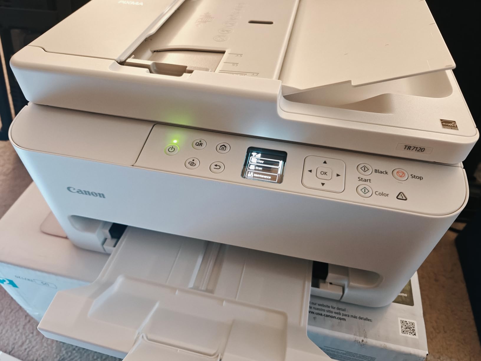 Canon PIXMA TR7120 Wireless Color Inkjet Printer, Duplex Printing, White – Home Printer with Copier/Scanner, Auto Document Feeder, Compact Design, Intuitive Control Panel customer photo 2