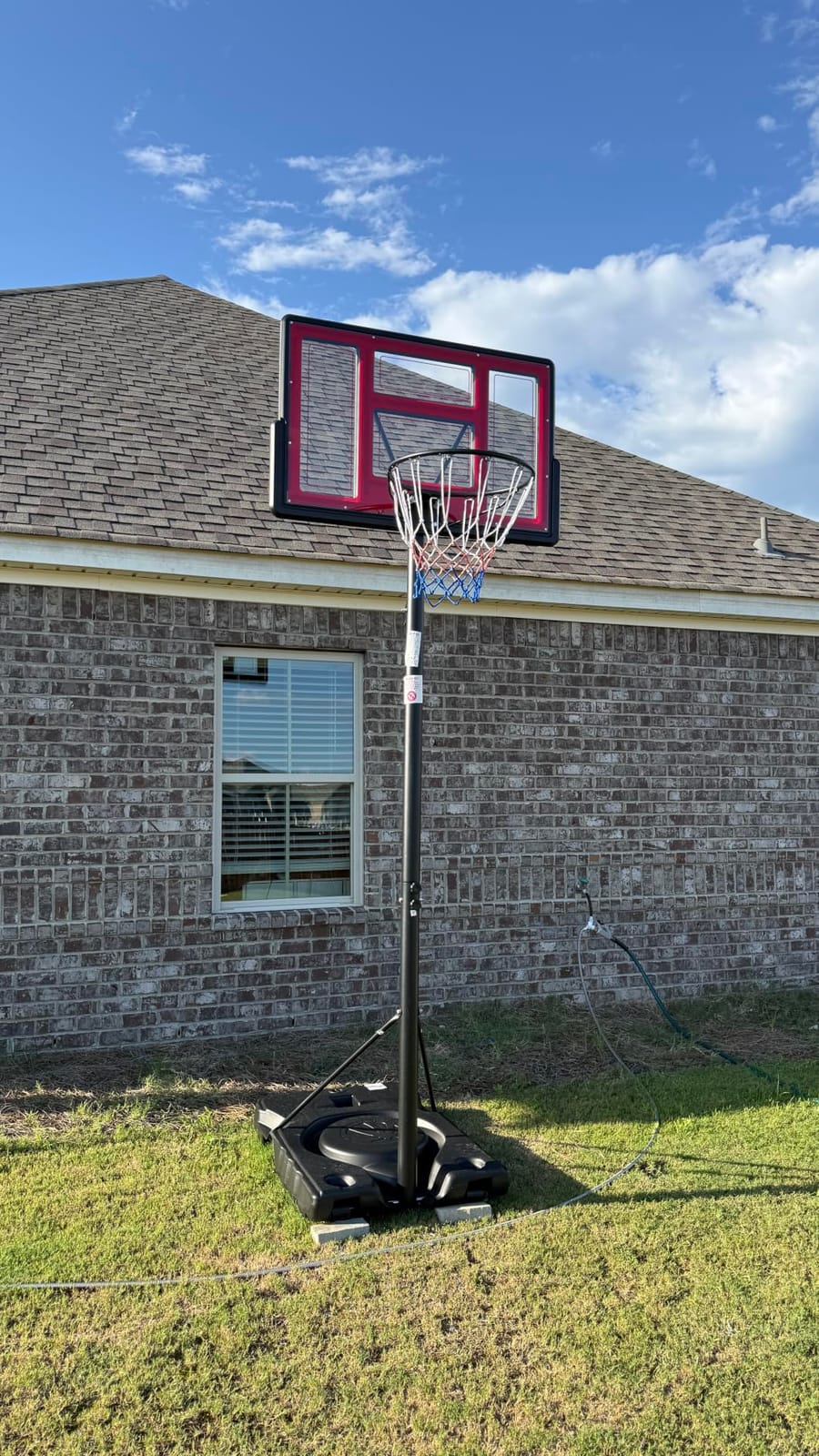 DUMOS 10FT Adjustable Height Portable Basketball Hoop Outdoor for Adult, 44 Inch Shatterproof Backboard w/Shock Absorbent Rim, Fillable Base, 2 Wheels for Swimming Pool/Indoor customer photo 2