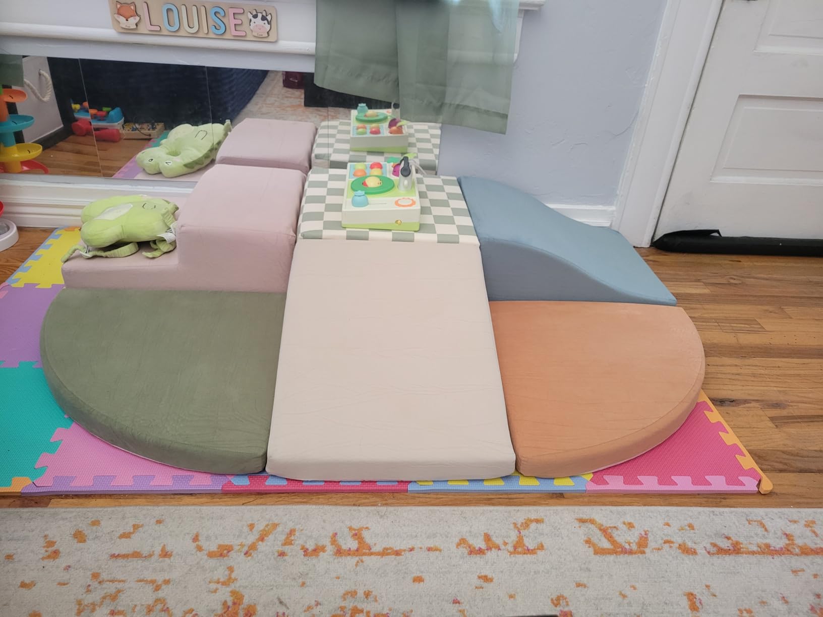 Tiny Land Soft Foam Climbing Blocks for Toddlers, 6-Piece Foam Blocks | Indoor Playground Baby Climbing Toys, Ideal Gift for Kids Activity Crawling and Sliding Foam Play Set (Morandi) customer photo 1