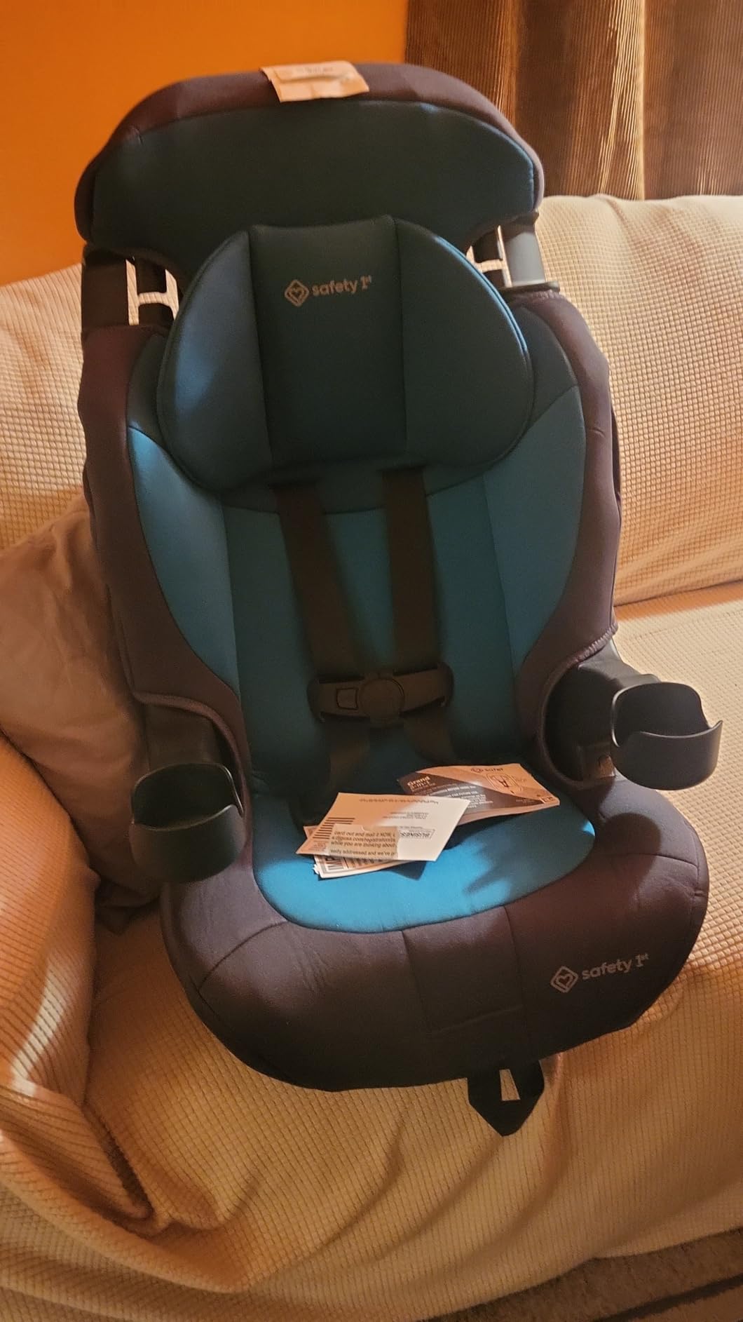 Safety 1st Grand 2-in-1 Booster Car Seat, Converts from High Back to Belt-Positioning Booster, High Back Seat for Kids 40-65, and Belt-Positioning 40-100 Pounds, Black Sparrow customer photo 2