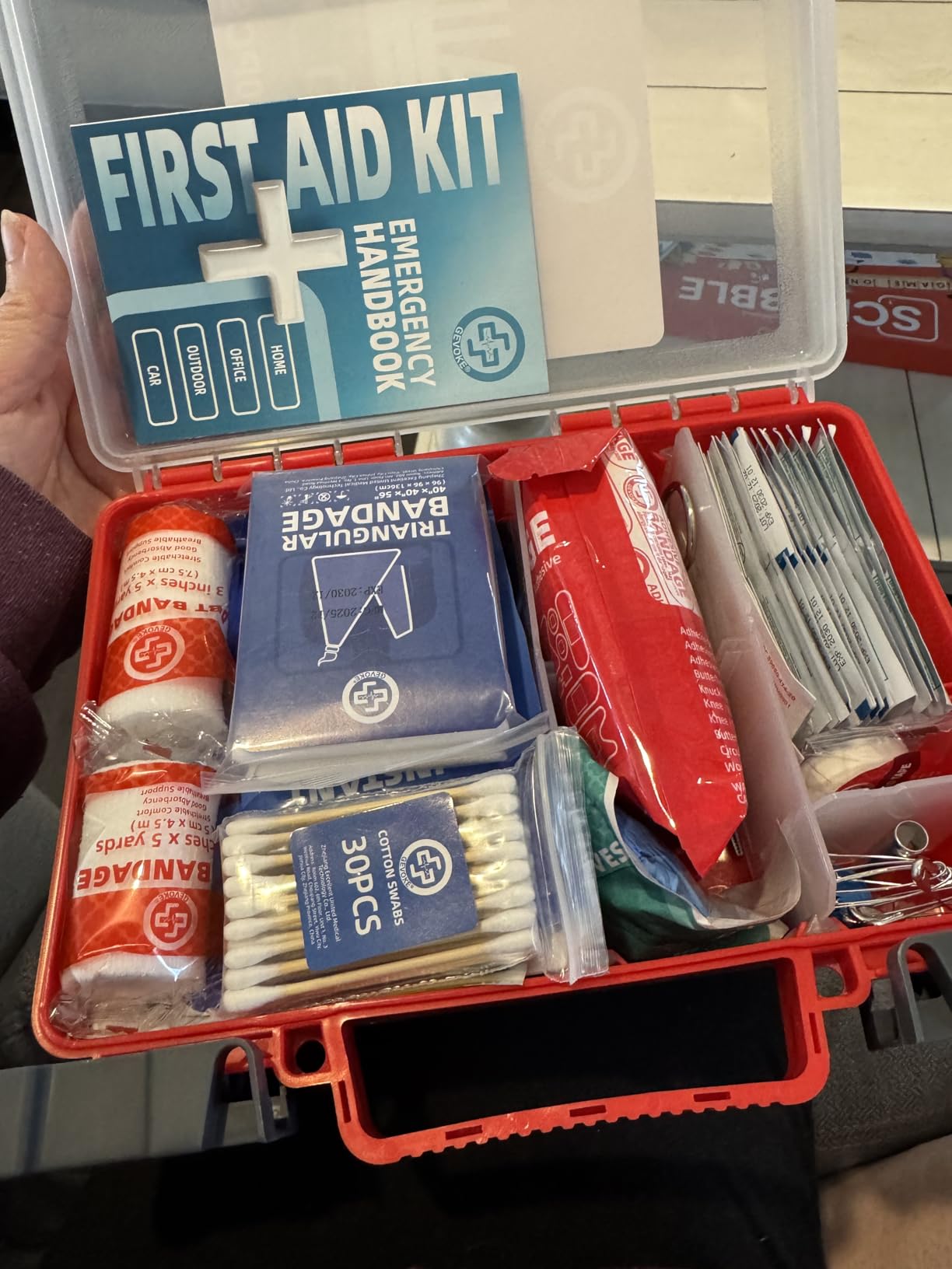 Gevoke Professional First Aid Kit, 310 Piece HardCase, Easy to Organize | Durable & Portable Case, Complete First Aid Kit for Home, Car, Camping, Travel, Hiking, Truck, Office, Sports, Outdoor customer photo 2