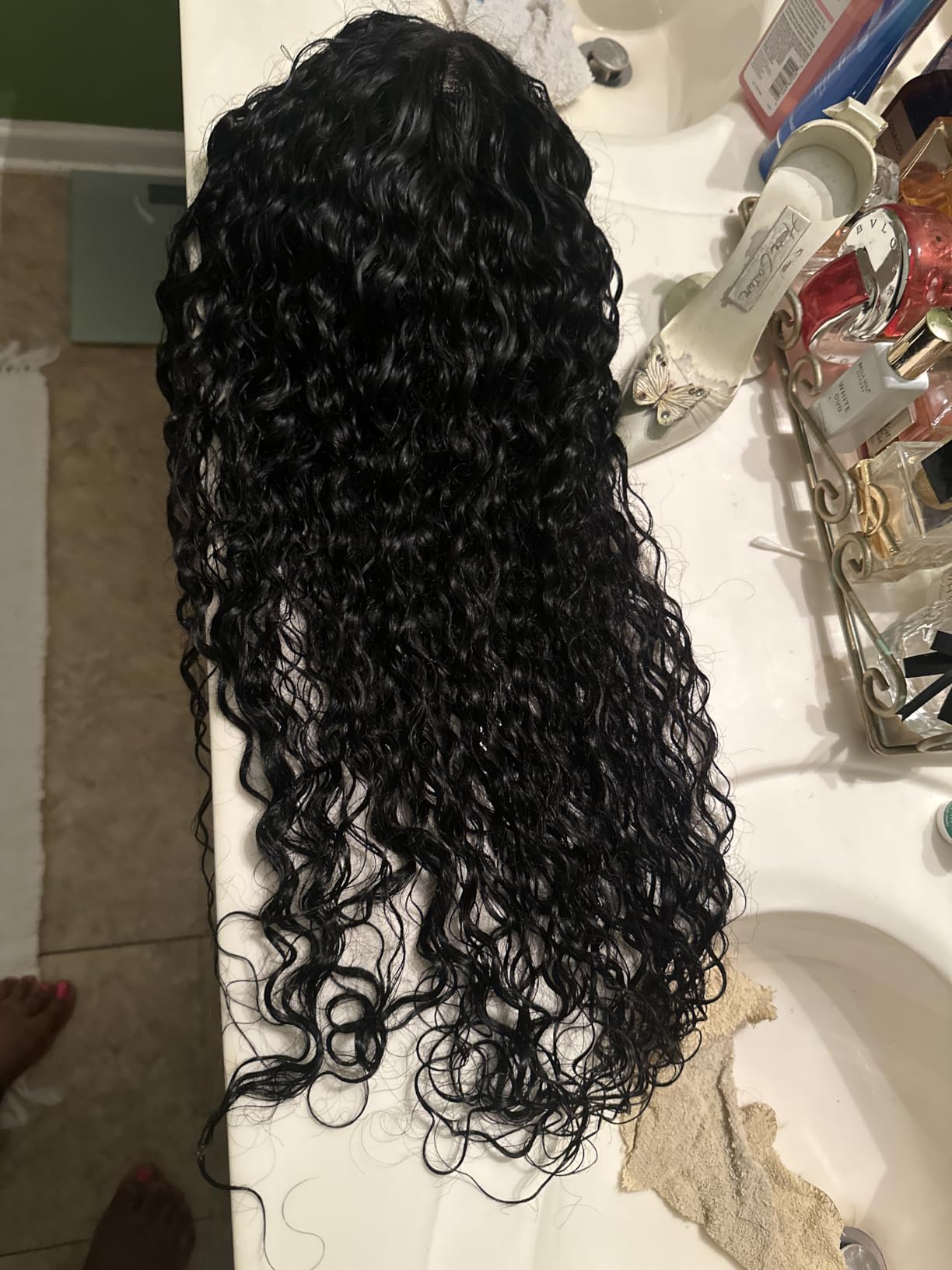 Burmese Curly Wig Human Hair 13x6 Lace Front Wigs Human Hair 250 Density HD Lace Frontal With Drawstring Wigs Pre Plucked Virgin Remy Hair with Spiral End Natural Color 20 Inch customer photo 1