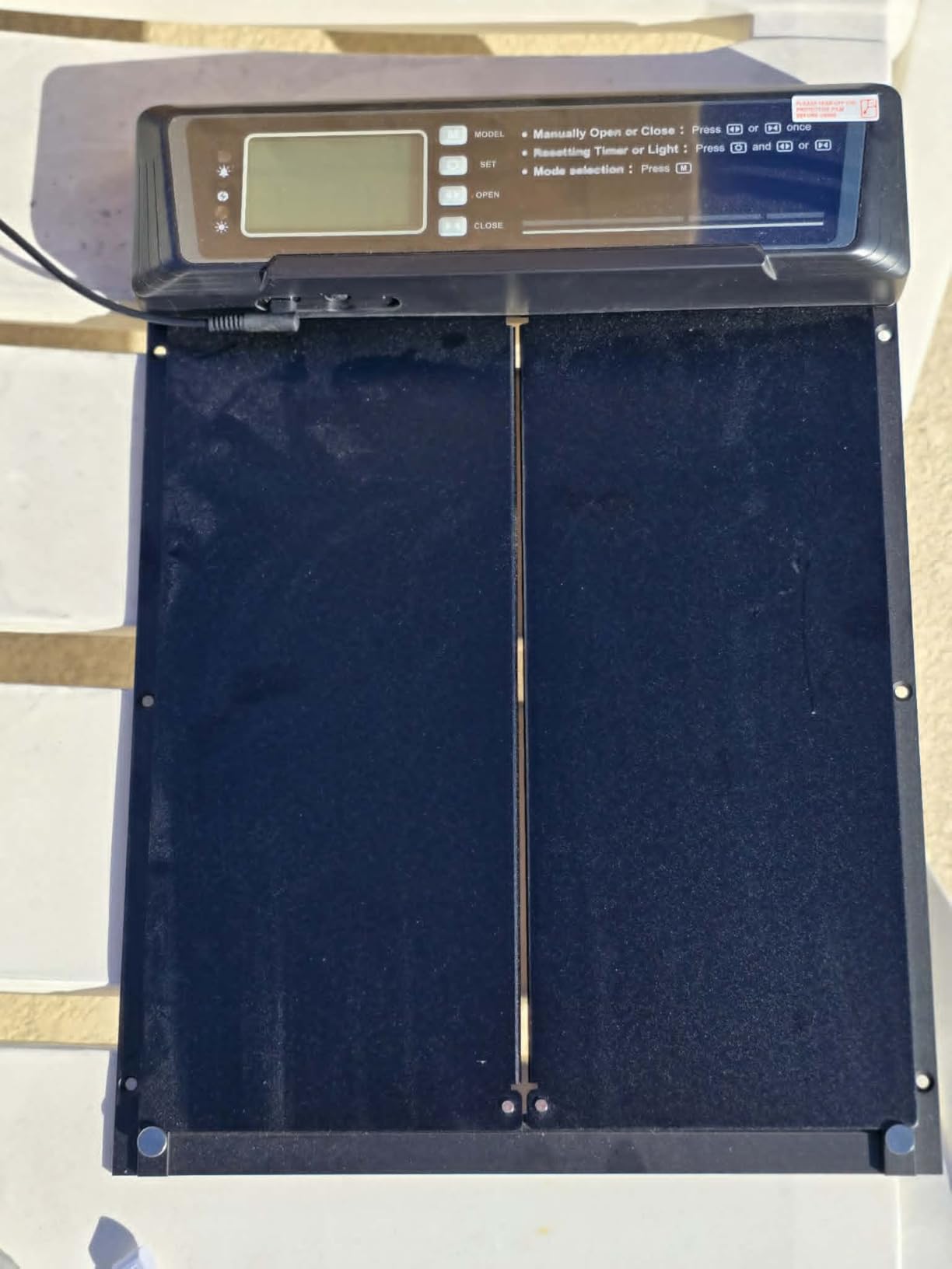Large Size Automatic Chicken Coop Door Solar Powered - Timer/Light Sensor customer photo 1