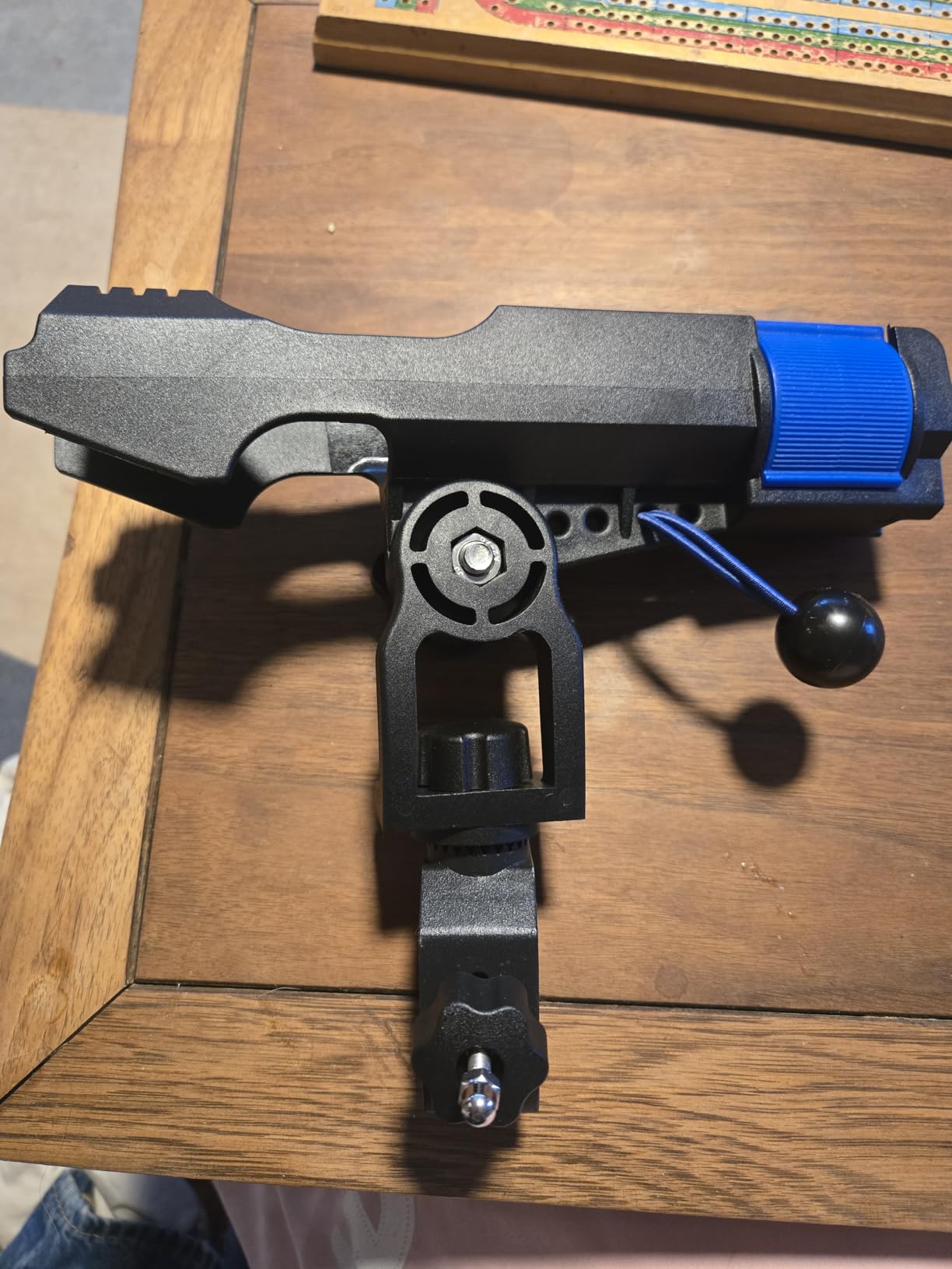 VEXPLO Clamp On Rod Holder for Fishing Boat - Round Rail Mount, Quick Hand-On & Off Fishing Rod Holder for Jon Boat Pontoon Boat Canoe Kayak customer photo 1