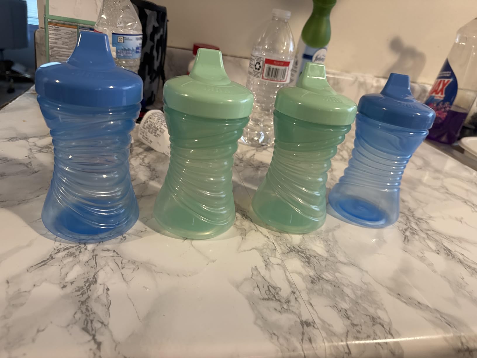 NUK First Choice Fun Grips Hard Spout Straw Cup 2.0, 10 oz. Sippy Cup with Handles, 4-pack customer photo 1