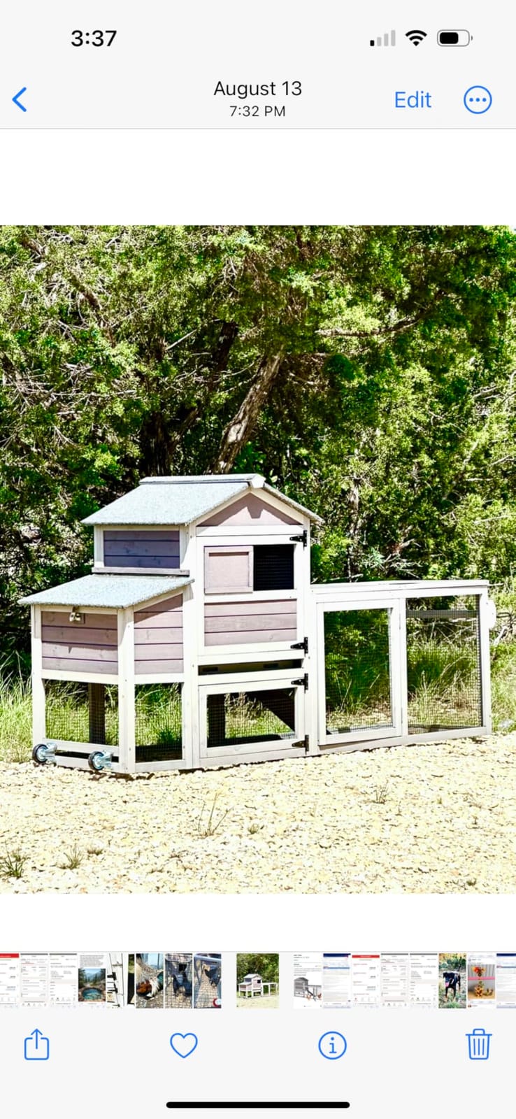 Aivituvin Chicken Coop Hen House, Large Outdoor Wooden Poultry Cage with Ramps, Run, Nesting Box, Removable Tray, Weather-Proof Chicken Cage (Grey, AIR31) customer photo 2