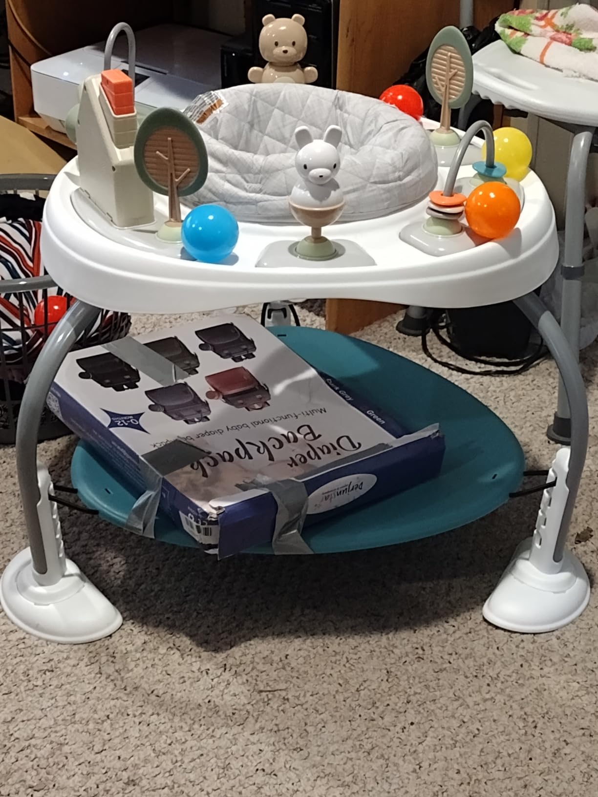 Ingenuity 3-in-1 Baby Jumper and Activity Center with Lights and Sounds - Converts to Toddler Play Table, 4 Adjustable Heights, Wood Legs, Ages 4 Months to 3 Years customer photo 1