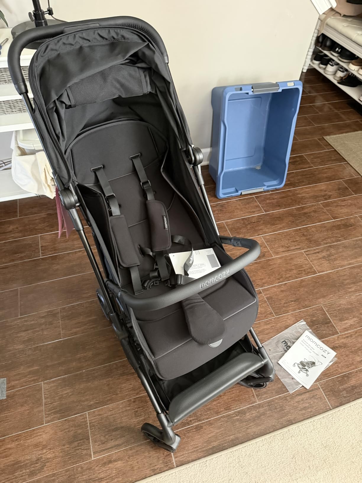 Momcozy TuckGo Travel Stroller, Spacious Seat, One-Hand Fold, 33L Storage | 14.33 lb Lightweight Design, Compact for Air Travel, 3-Position Recline, 4-Wheel Suspension, UPF 50+ Canopy customer photo 1