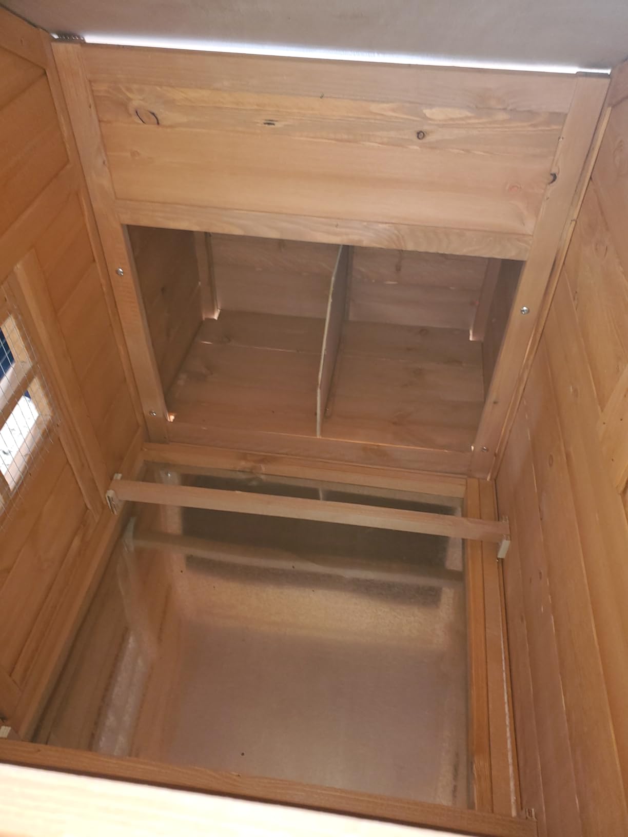 Chicken Coops for 1-2 Chickens with Wheels, Outdoor Wooden Hen House with Nesting Box, Large Rabbit Hutch, Outside Poultry House, Wire Fence Run Cages, Weatherproof for Backyard(Black) customer photo 1