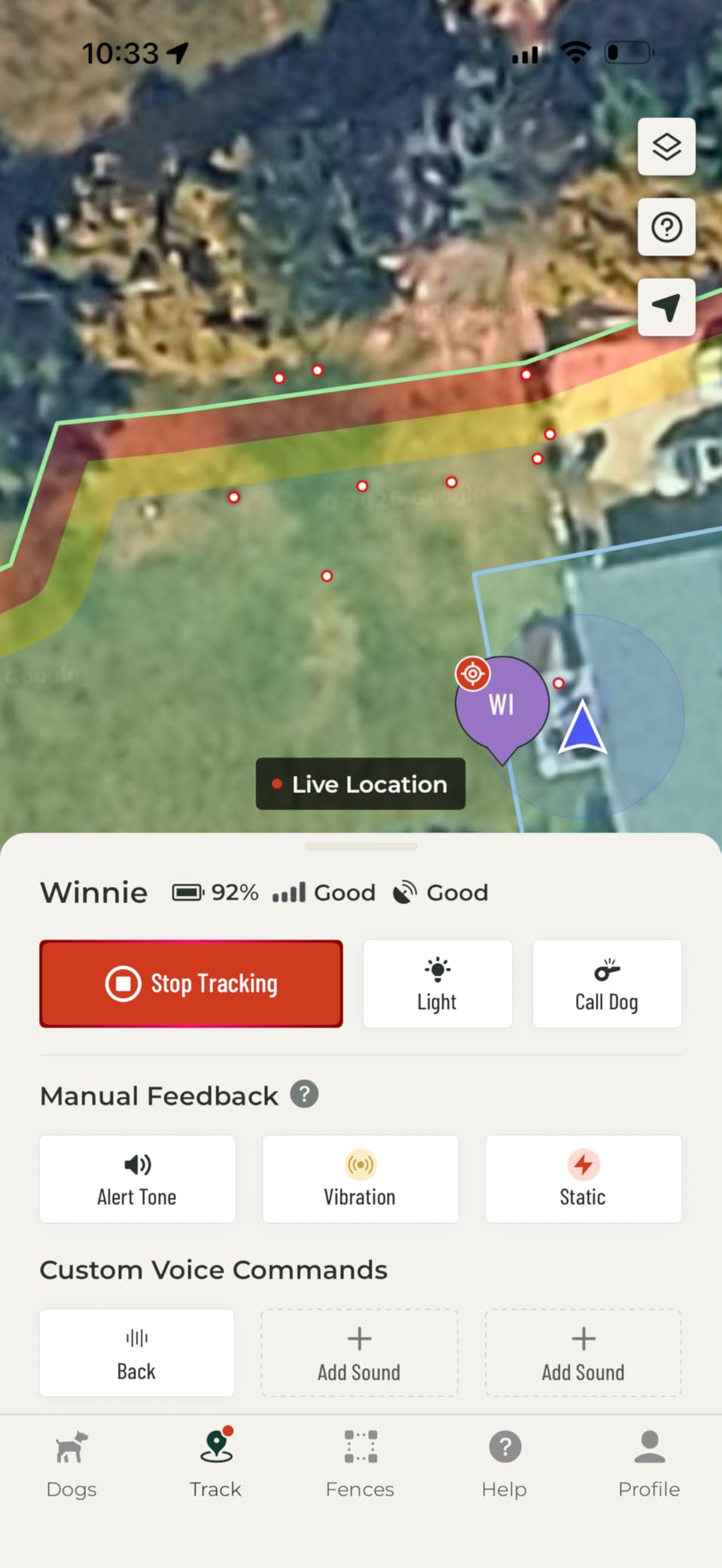 SpotOn Nova GPS Dog Fence Collar, App-Controlled Wireless Fence customer photo 1