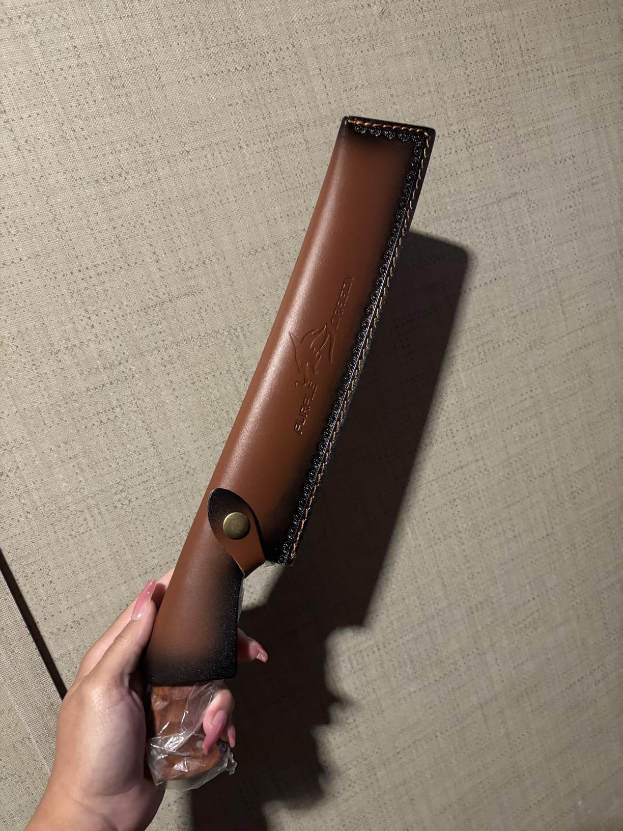 Purple Dragon Heavy Duty Machete -6 Inch Outdoor Knife with Sheath | Forged from a Single Piece of D2 Steel, Full Tang Wood Handle, Gift Box, for Bushcraft, Camping Outdoor and Yard Work customer photo 1
