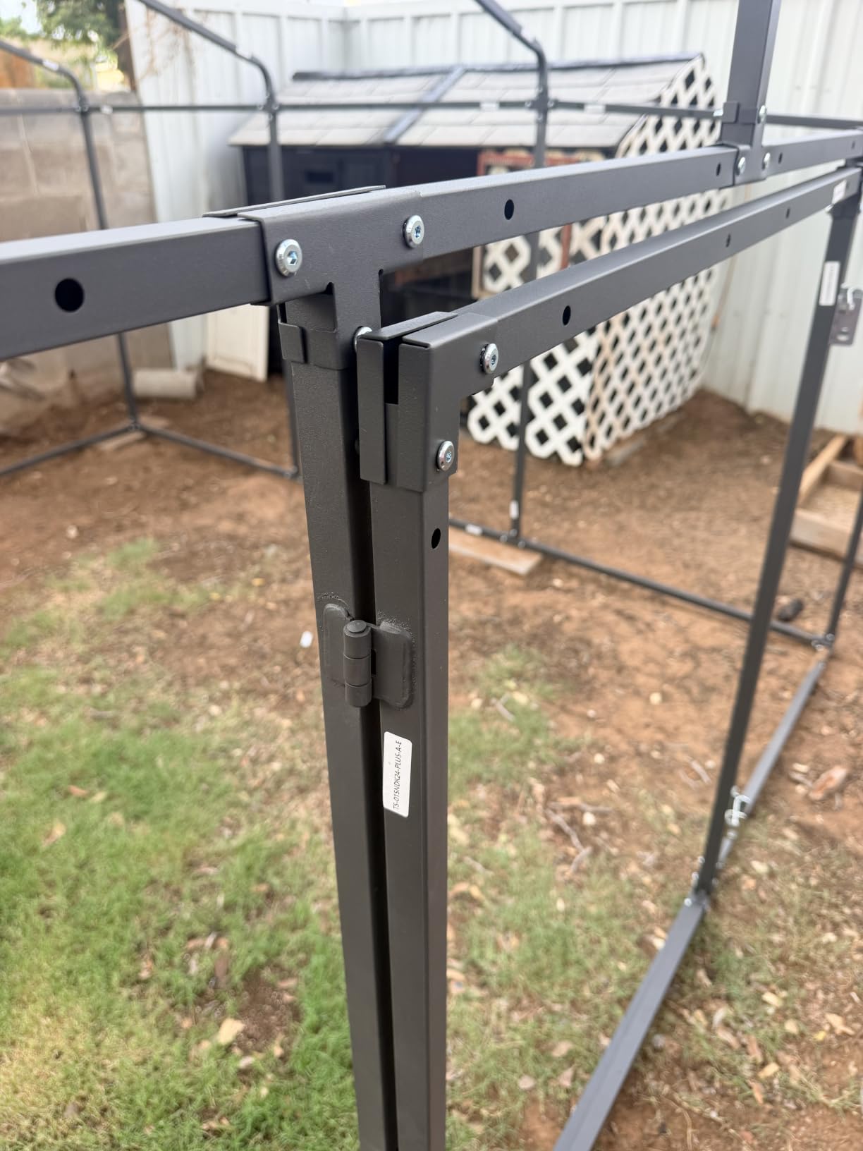 10x10x6 FT Large Dog Kennel Outdoor, Heavy Duty Dog Run with Waterproof Roof, Anti-Rust Galvanized Steel Dog Cage with Feeding Door, Dog Pen Enclosure with Double Locks for Outside customer photo 2