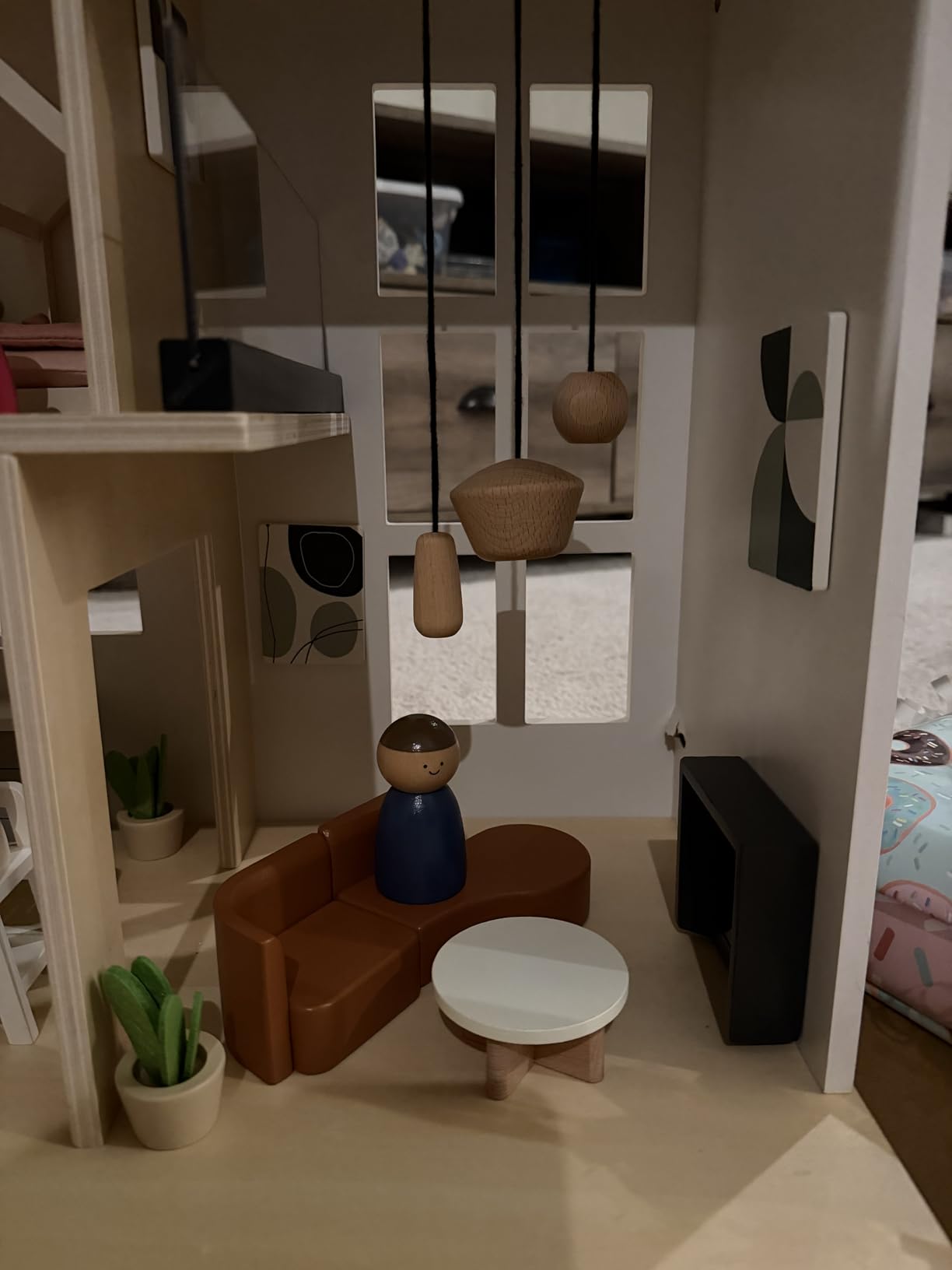 Tiny Land Wooden Doll House, Modern Family Dollhouse with Realistic Design customer photo 2