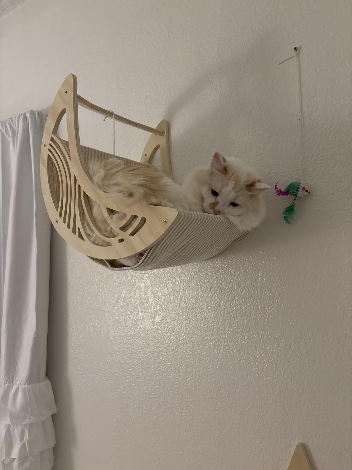 Moon & Star Cat Wall Shelves, Modern Cat Wall Furniture for Indoor Cats | Kitten Shelves with Decorative Cutouts, Space-Saving, Stable & Safe, Paintable, Pre-Drilled, Wood Cat Climbing System customer photo 2