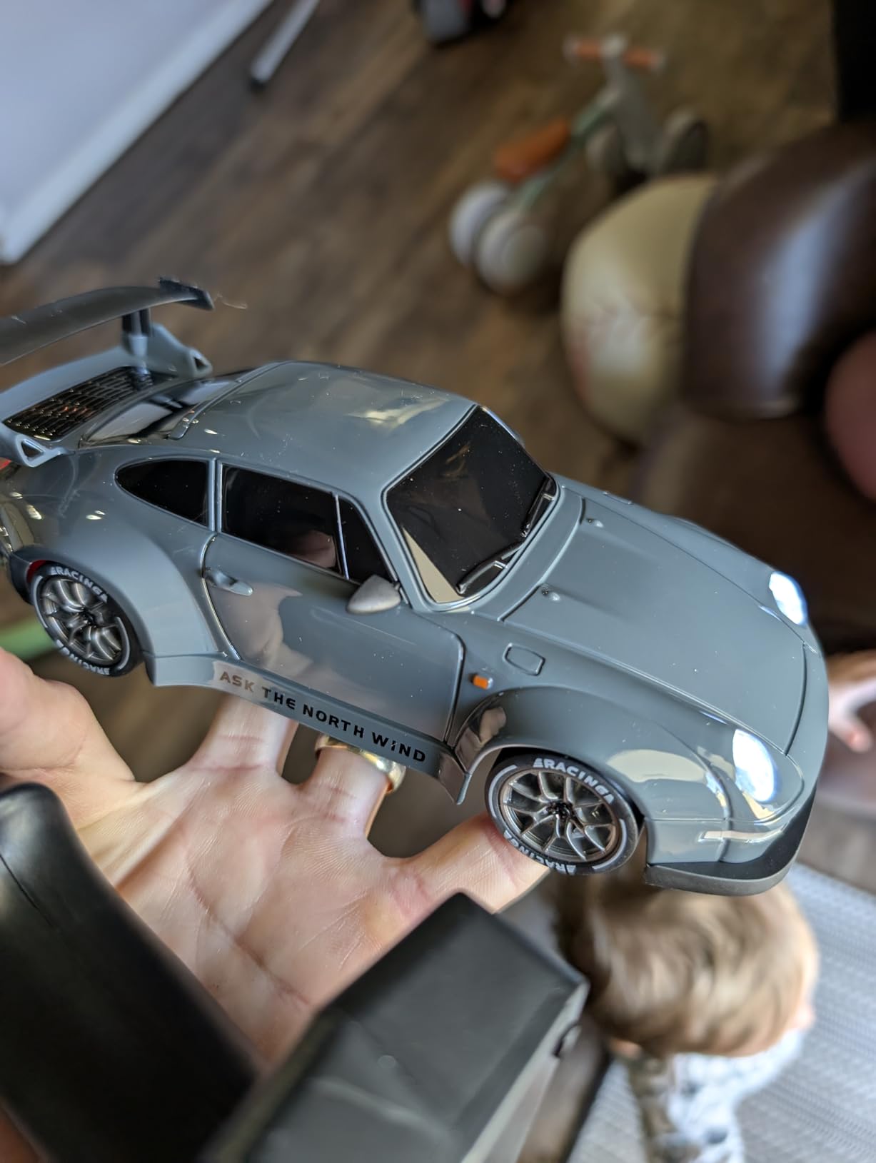 RC Drift Car, 1:24 Scale Remote Control Vehicle with LED Lights,Drifting Tires&Two Batteries, Racing Sports Toy Idea Gift for Adults Boys Girls and Kids (Lake Blue) customer photo 2