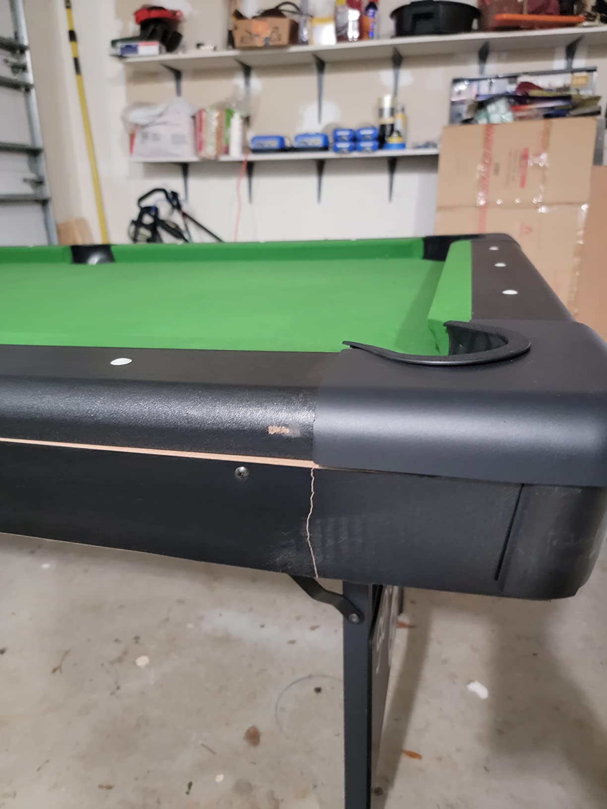 SereneLife 6-Ft Folding Pool Table - Best in Stability - Steel Frame, Fully Supported Slate, Welded Leg Supports with Safety Anti Collapse Locks, 128LB Heavy Duty Billiard Game and Accessory Set customer photo 2