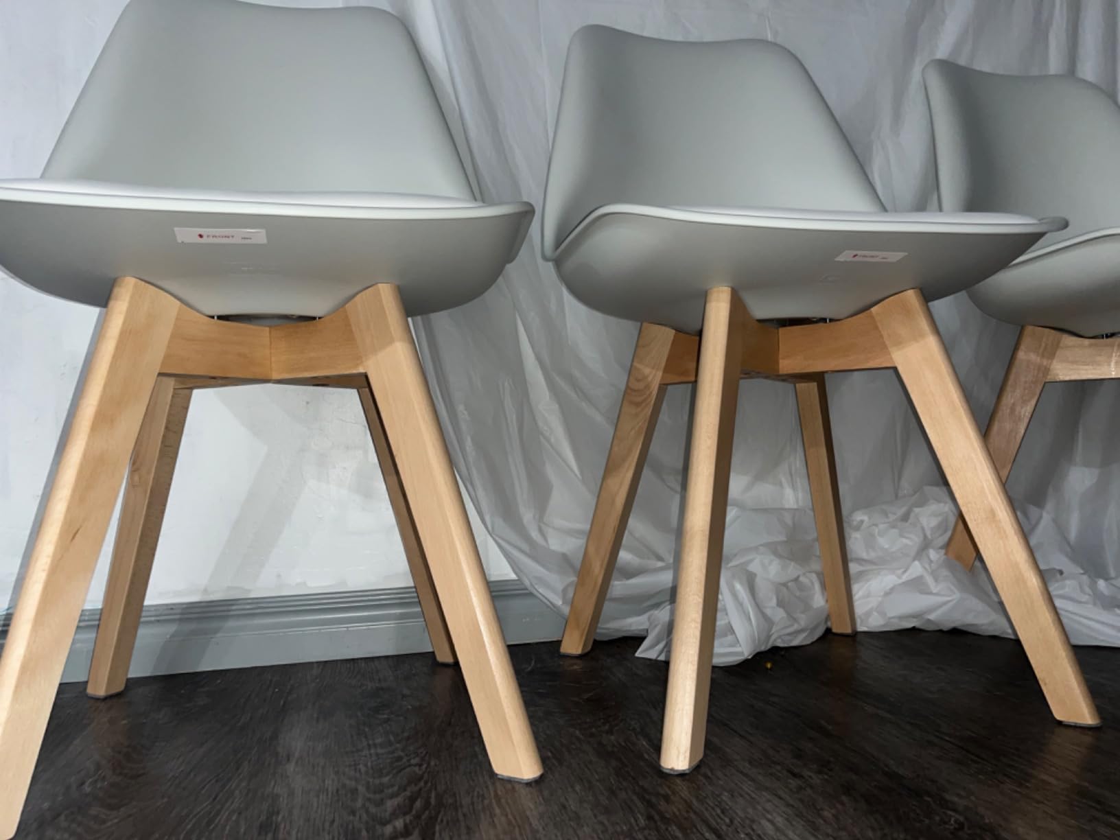 OLIXIS Dining Chairs Set of 4, Upholstered Kitchen Chairs, Brown customer photo 1