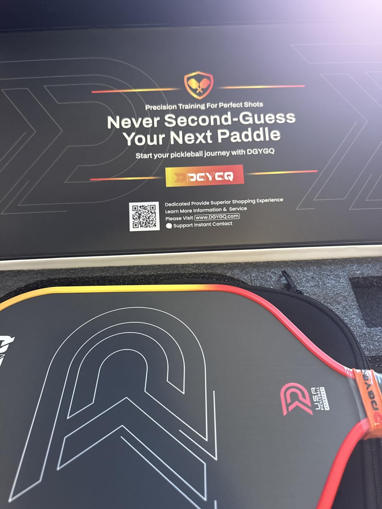 DGYGQ Pickleball Paddles, T700 Raw Carbon Fiber Surface, 16mm Polypropylene Honeycomb Core for All Skill Levels - Larger Sweet Spot for Max Spin, Control & Power customer photo 2