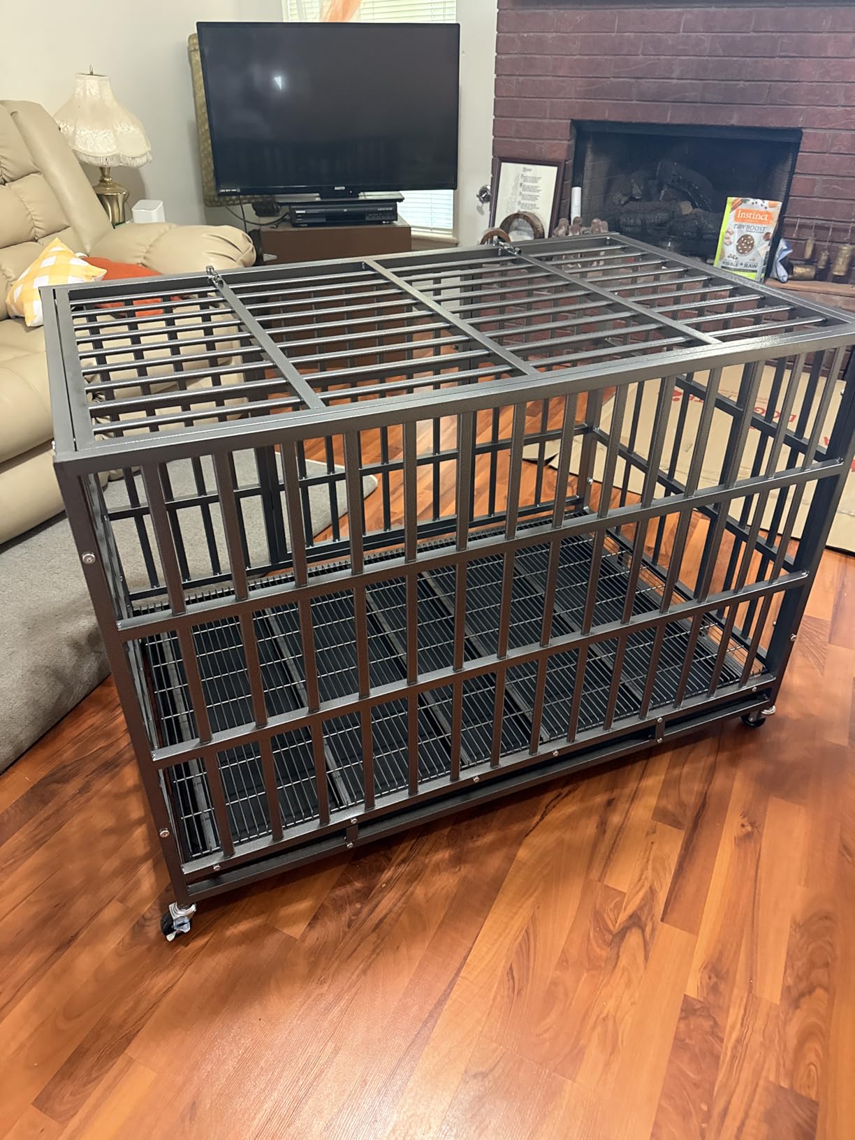 Hiwokk 54 Inch Heavy Duty Dog Crate, Indestructible Kennel for XLarge Dogs customer photo 1