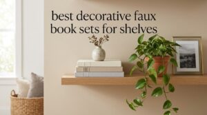 best decorative faux book sets for shelves