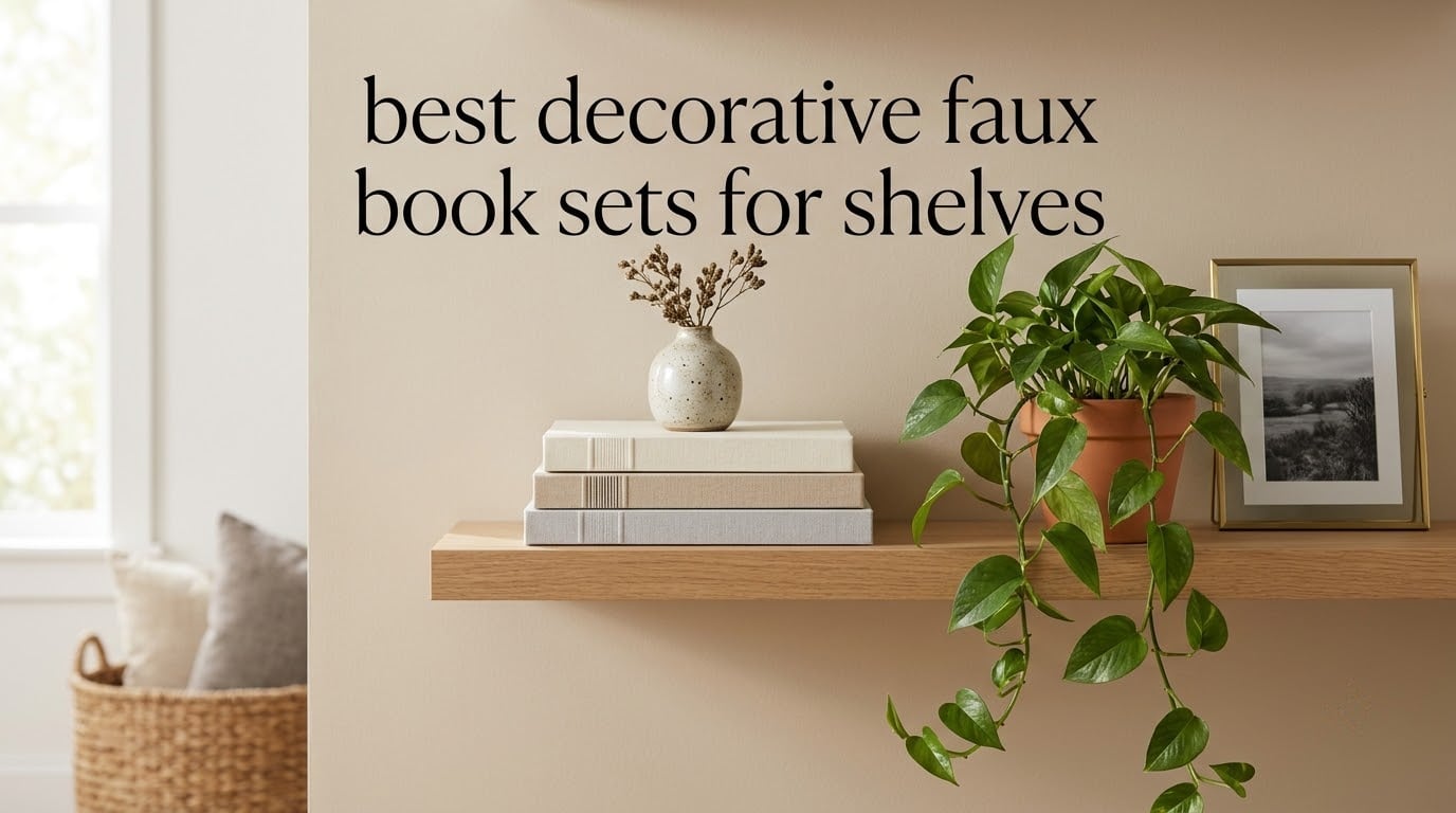 best decorative faux book sets for shelves