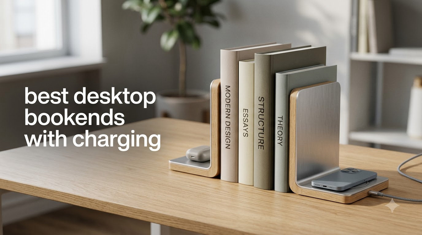 best desktop bookends with charging