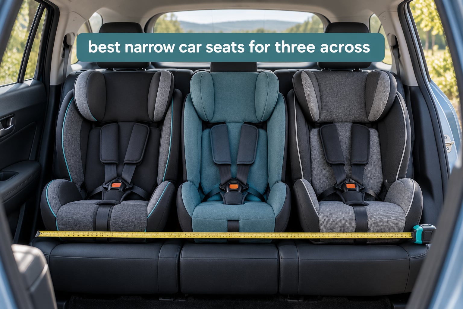 best narrow car seats for three across
