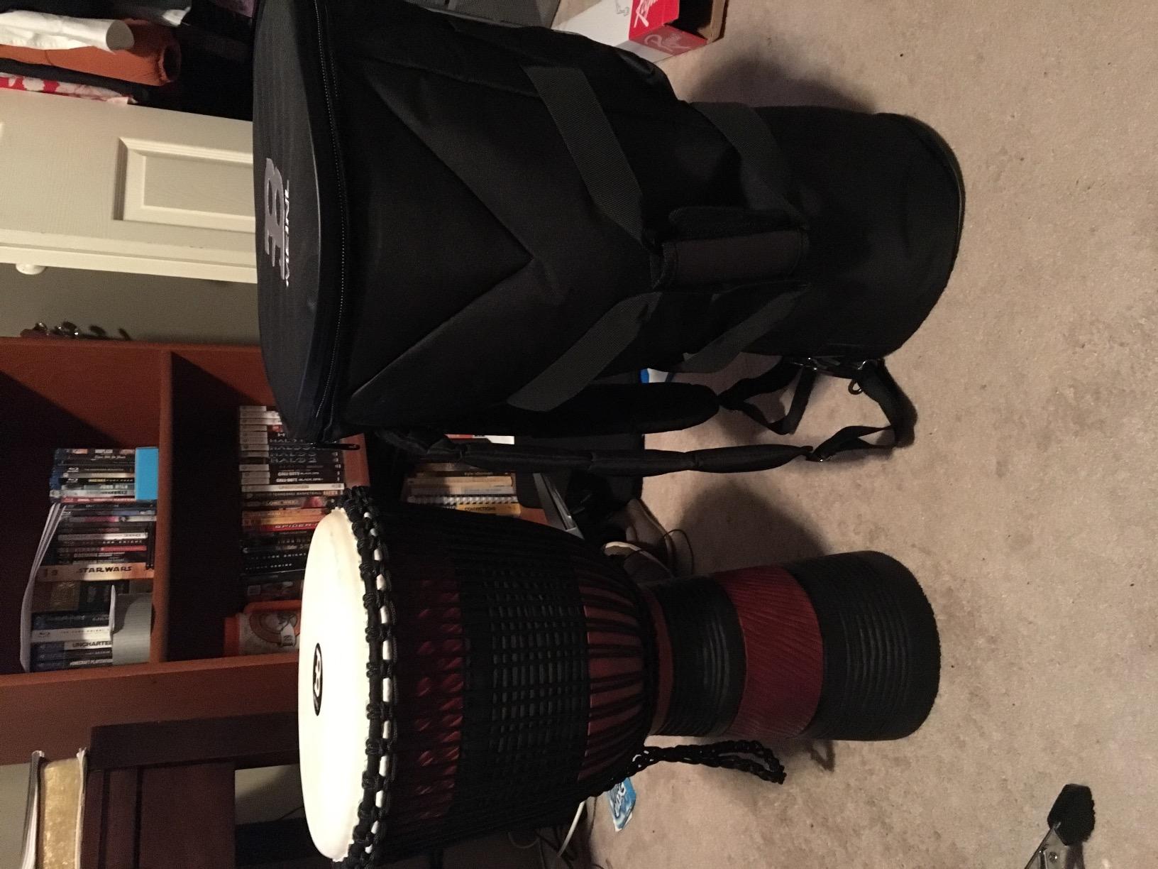 Meinl Percussion ADJ2-XL+BAG African Style Rope Tuned 13-Inch Wood Djembe with Bag, Brown customer photo 1