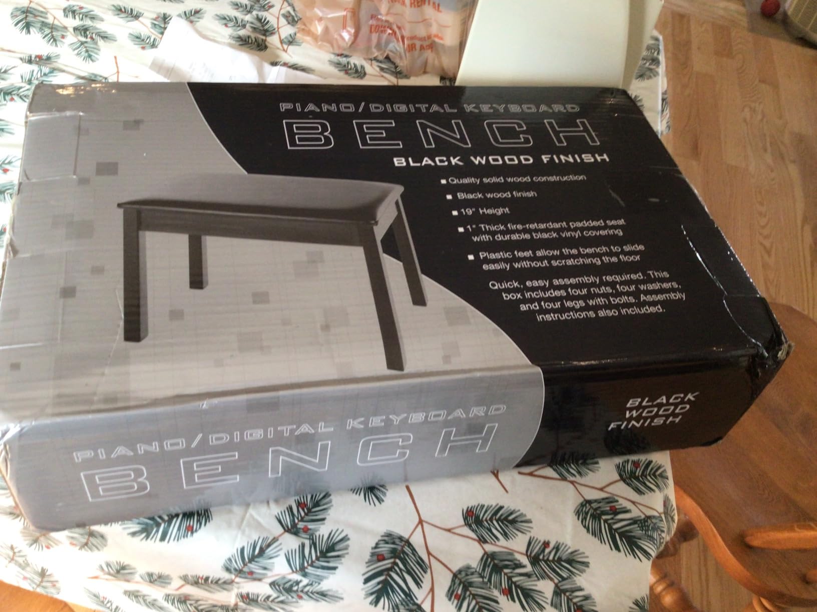 Yamaha BB1 Padded Wooden Piano Bench - Black customer photo 2