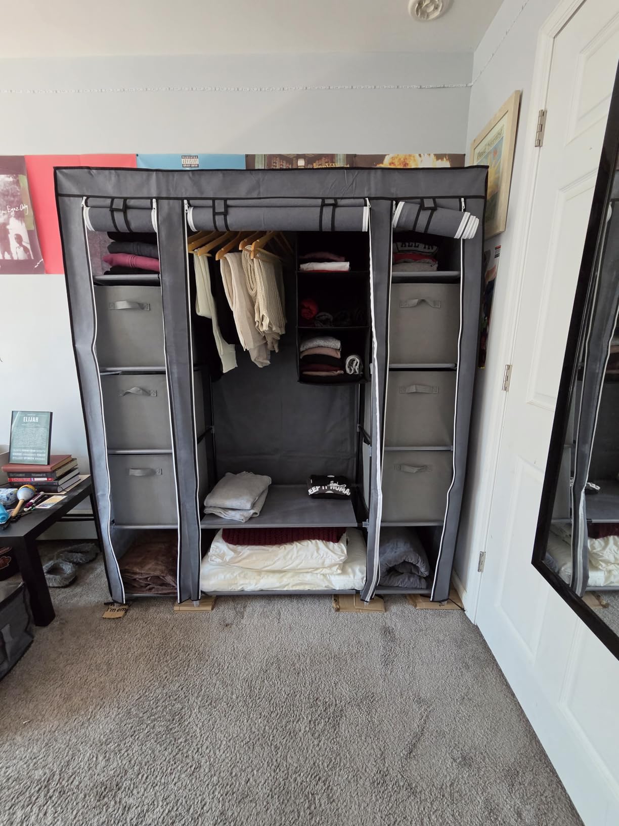 SONGMICS Closet Wardrobe, Portable Closet, Clothes Storage Organizer customer photo 1