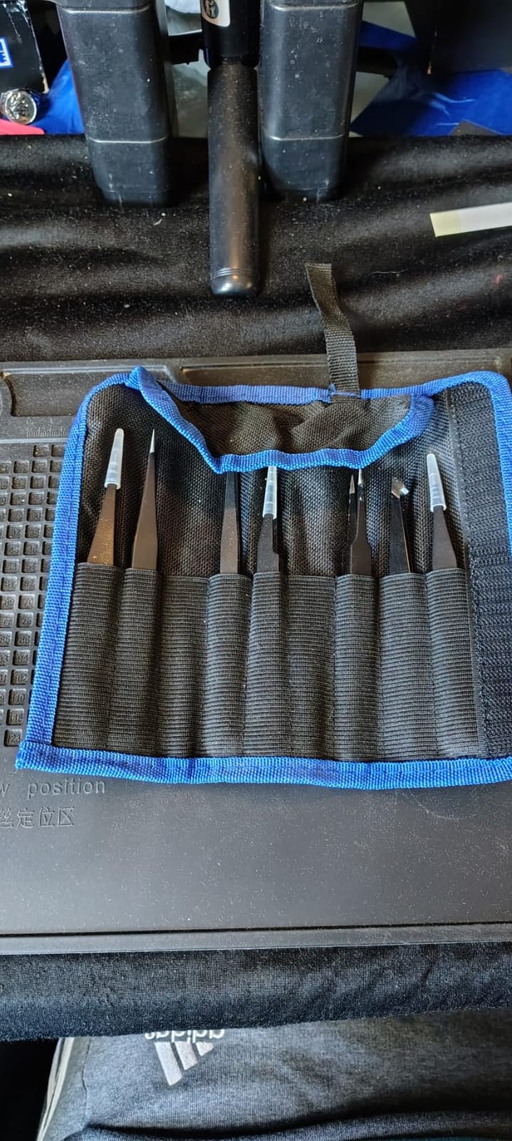 Tweezers Precision Set,Easily Life 10pcs ESD Tweezers Set, Anti Static Stainless Steel Anti Magnetic Tweezers Set with Storage Bag for Craft,Electronics Repair,jewelry repair,Laboratory Work,etc customer photo 2