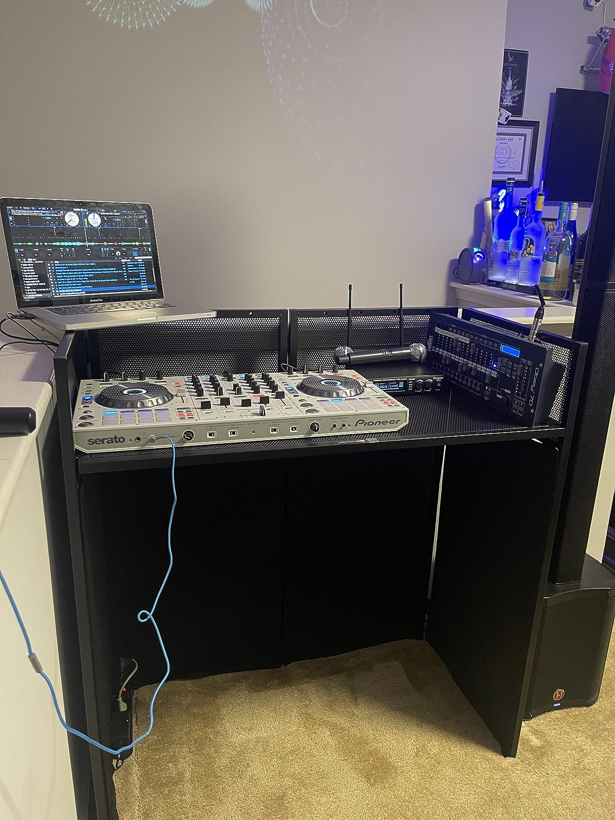 DJ Event Facade White/Black Scrim Metal Frame Booth + 20