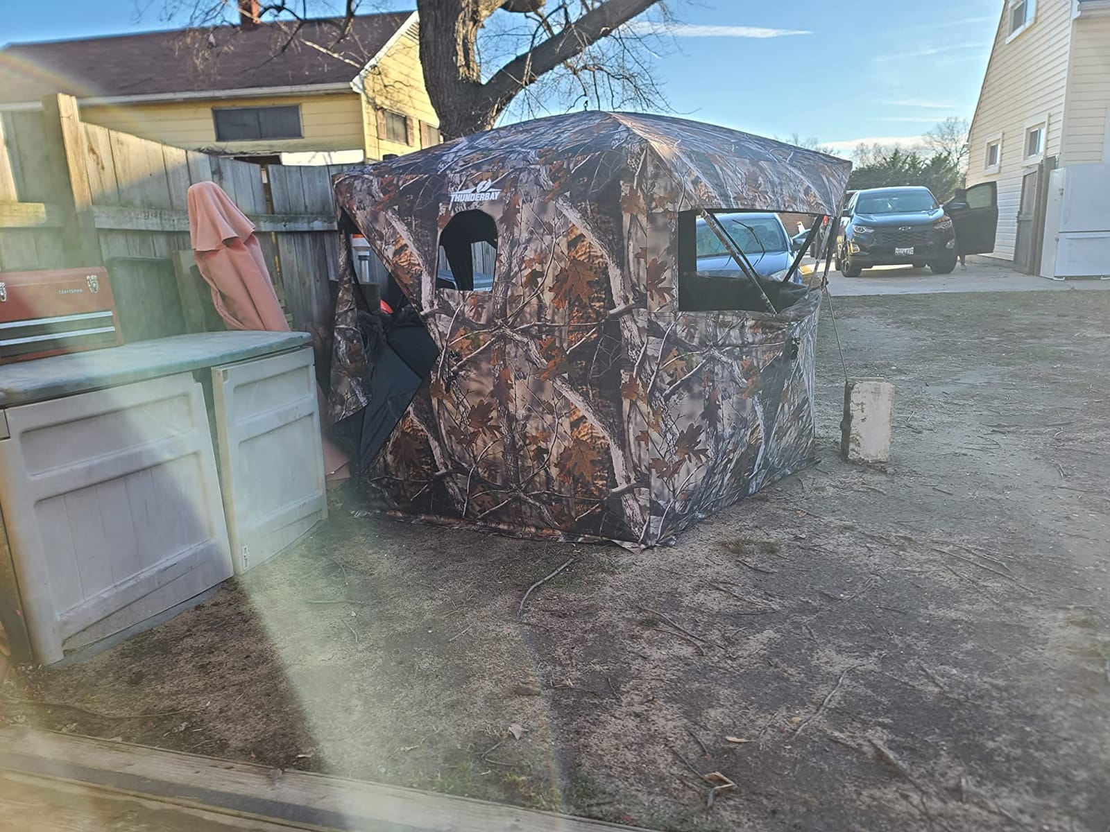 THUNDERBAY Gobbler Lodge 5-Side Hunting Blind, 4 Person Ground Blind for Deer Hunting, 300D Oxford Fabric Deer Ground Blind for Deer Hunting customer photo 1