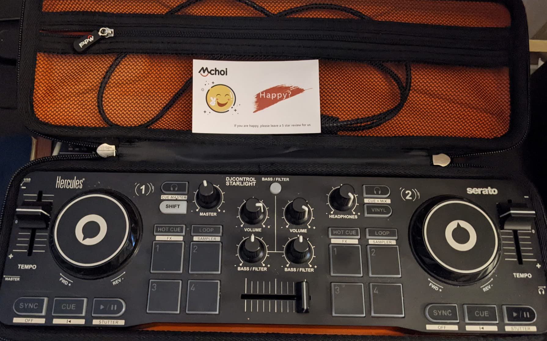 Mchoi Hard Portable Case Compatible with Hercules DJControl Starlight Pocket USB DJ Controller,Case Only customer photo 1
