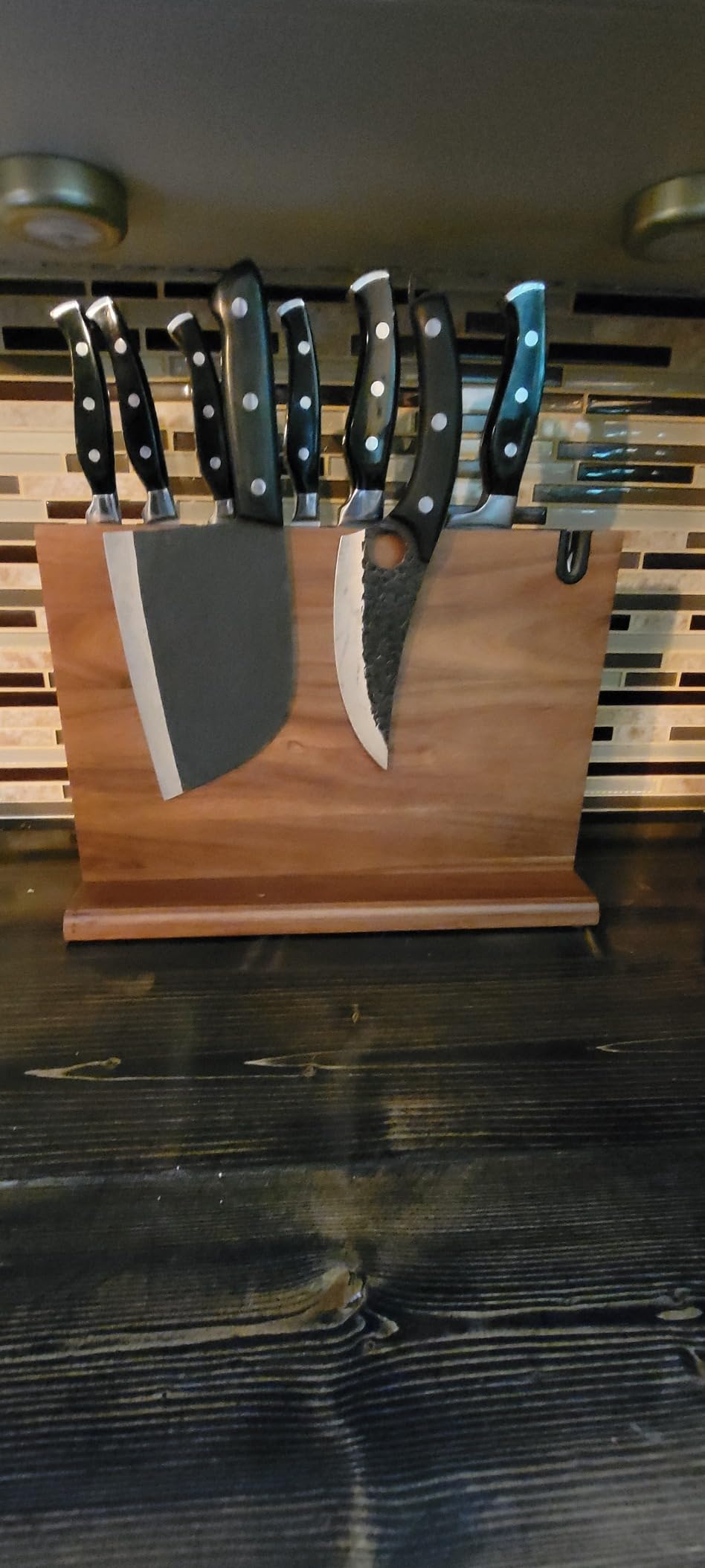 Dream Reach Forging Serbian Chef Knife Kitchen Chef Knives Full Tang High Carbon Clad Steel Almasi Butcher Cleaver with Leather Sheath Thanksgiving Gifts for Men Women (B-Almasi Knife) customer photo 2