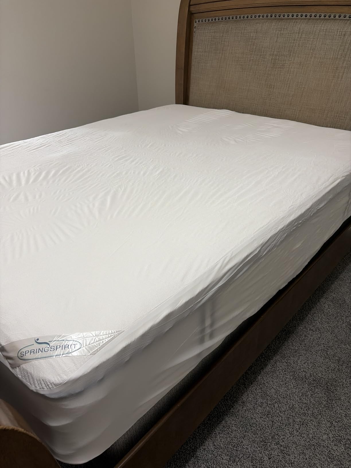 Queen Size Mattress Protector Waterproof,Absorbent Fitted Sheet customer photo 1