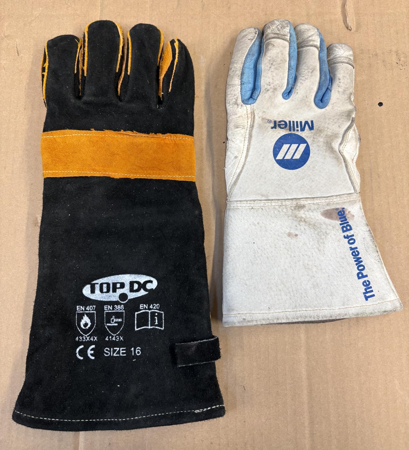 TOPDC Welding Gloves 16-Inch 932°F Heat Resistant Leather for MIG, Stick customer photo 1