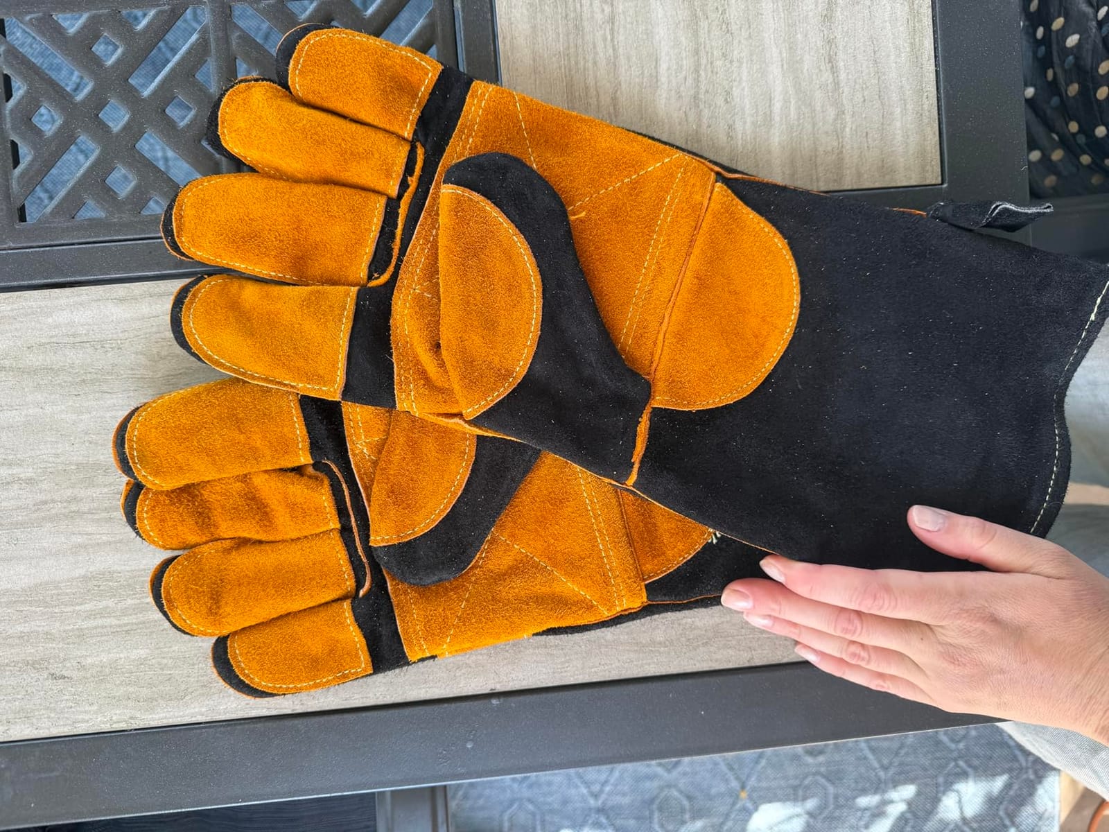 TOPDC Welding Gloves 16-Inch 932°F Heat Resistant Leather for MIG, Stick customer photo 2