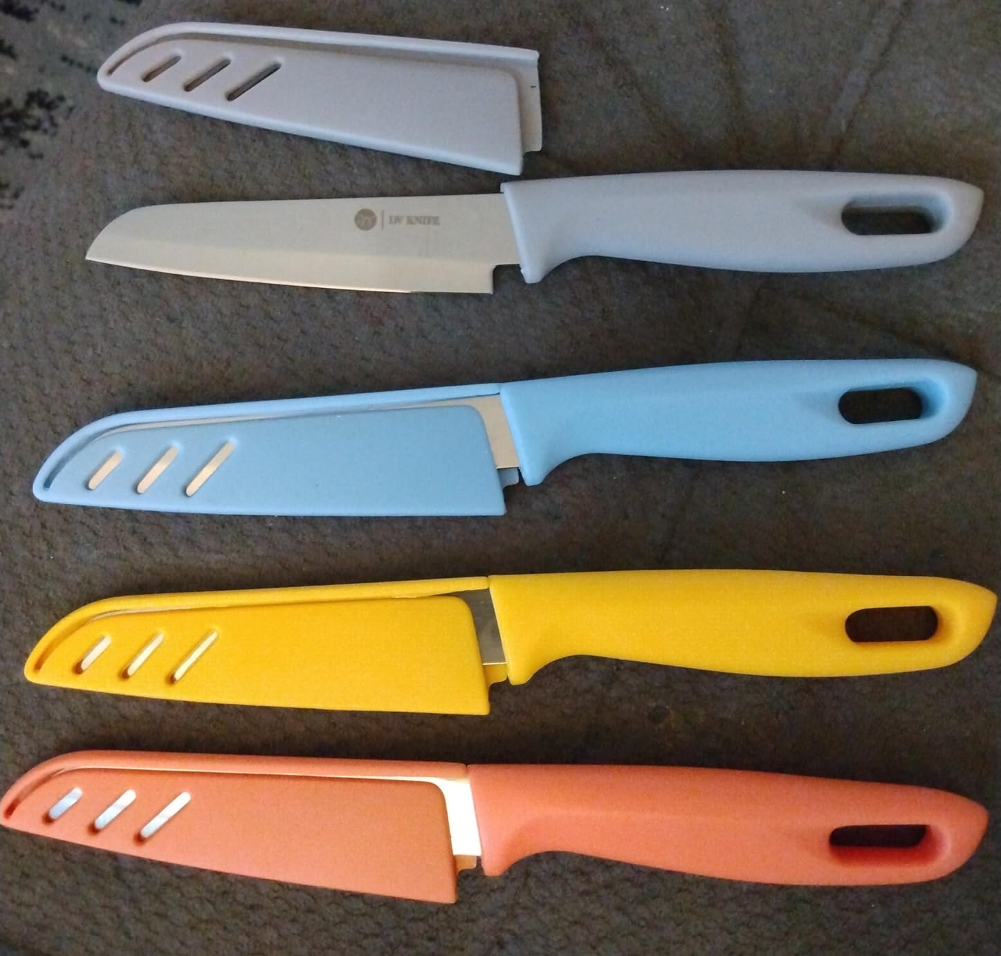 Paring Knife Set of 4 with Sheaths, Small Fruit & Vegetable Kitchen Knives customer photo 1