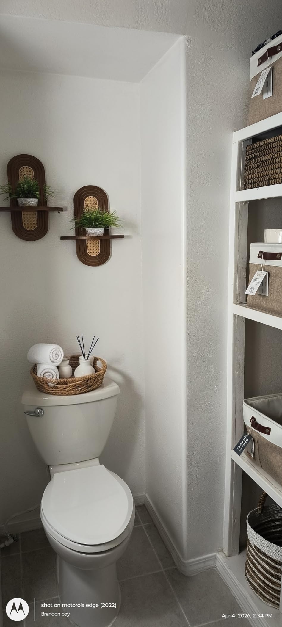 OrganiHaus 15x11in Canvas Storage Baskets 3 Pack - Fabric Bins for Shelves customer photo 2