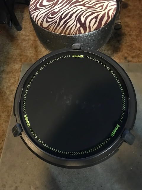 Drum Practice Pad 12 Inches, Donner Quiet Drum Pad with Removable Snare Simulation Built-in 800 Steel Balls, Drum Sticks, 40 Standard Rudiments(Black) customer photo 1