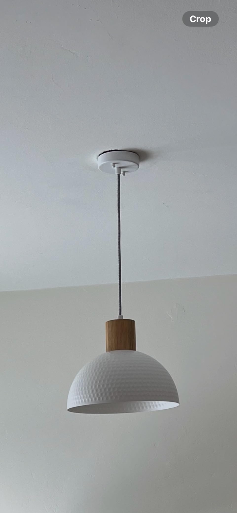 ELYONA 2 Pack Hammered Pendant Lights 12” Vintage Metal & Wood Dome Hanging Lamp Antique Gold Industrial Kitchen Pendant Light Fixtures for Island, Farmhouse, Dining Room, Sink, Hallway, Brushed Brass customer photo 1