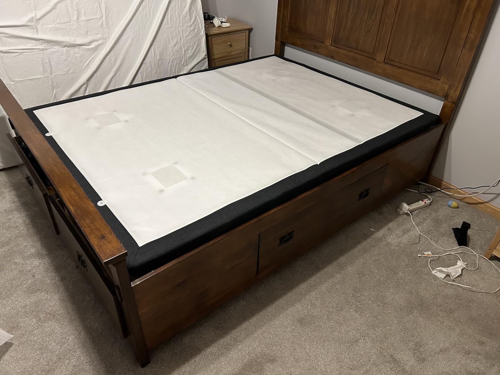 Blissful Nights z4 Full Size Adjustable Bed Frame for Storage Beds with Massage Anti-Snore, Zero G, USB Charging Station, Wireless Remote Head and Foot Incline and No Tools Required Assembly customer photo 1