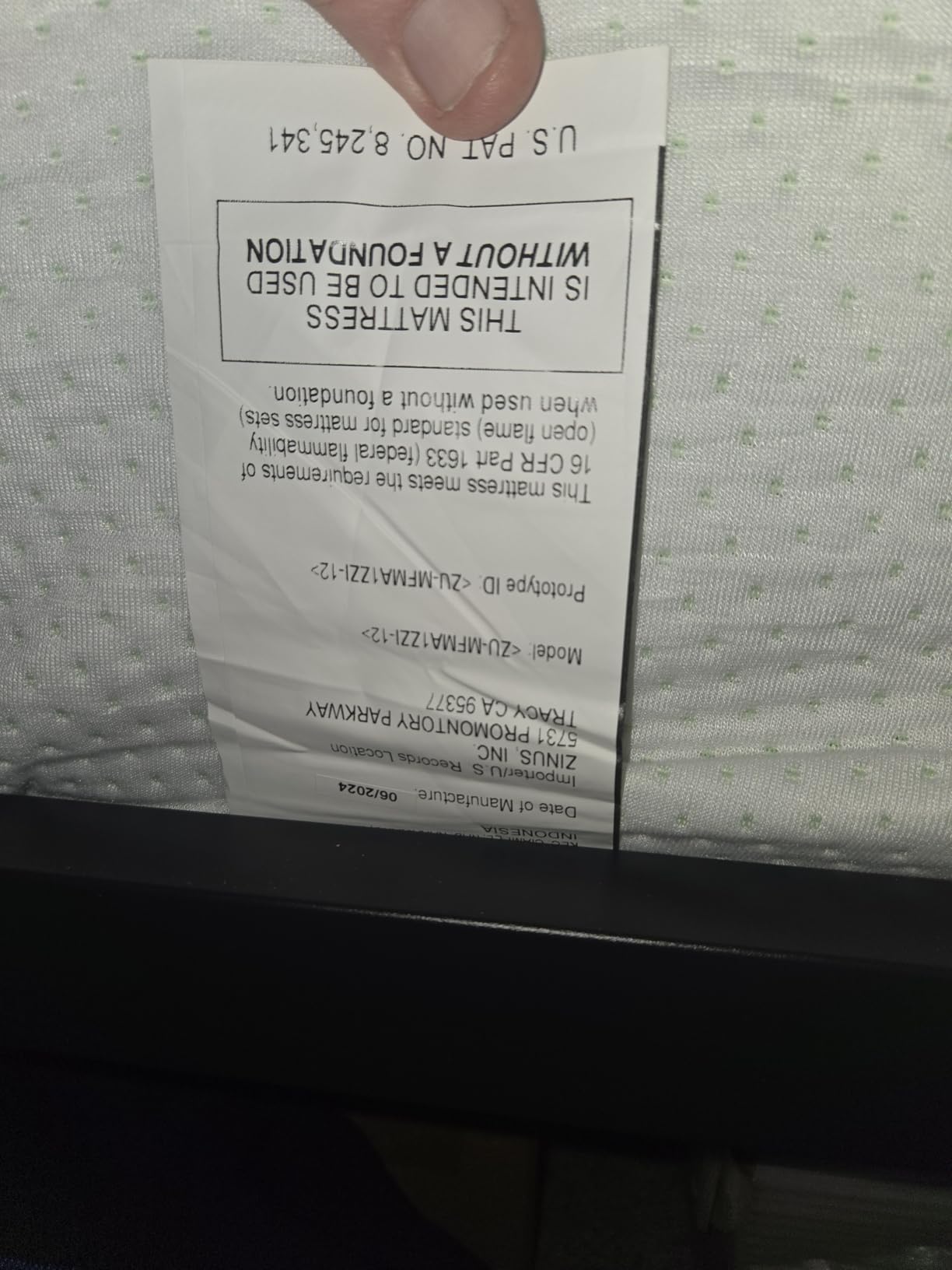 Zinus Memory Foam 12 Inch Green Tea Mattress, Full customer photo 2