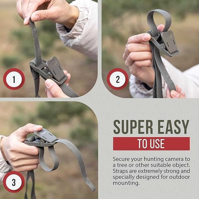 The...Cam Quick Camera Holder EasyStrap-3, Premium 3 Pack Trail Camera Straps,Game Camera Strap,Tree Belts,Durable Nylon Fiber,Hunting Gifts for Men, Hunting Utility Strap for Hanging Trail Cameras customer photo 2