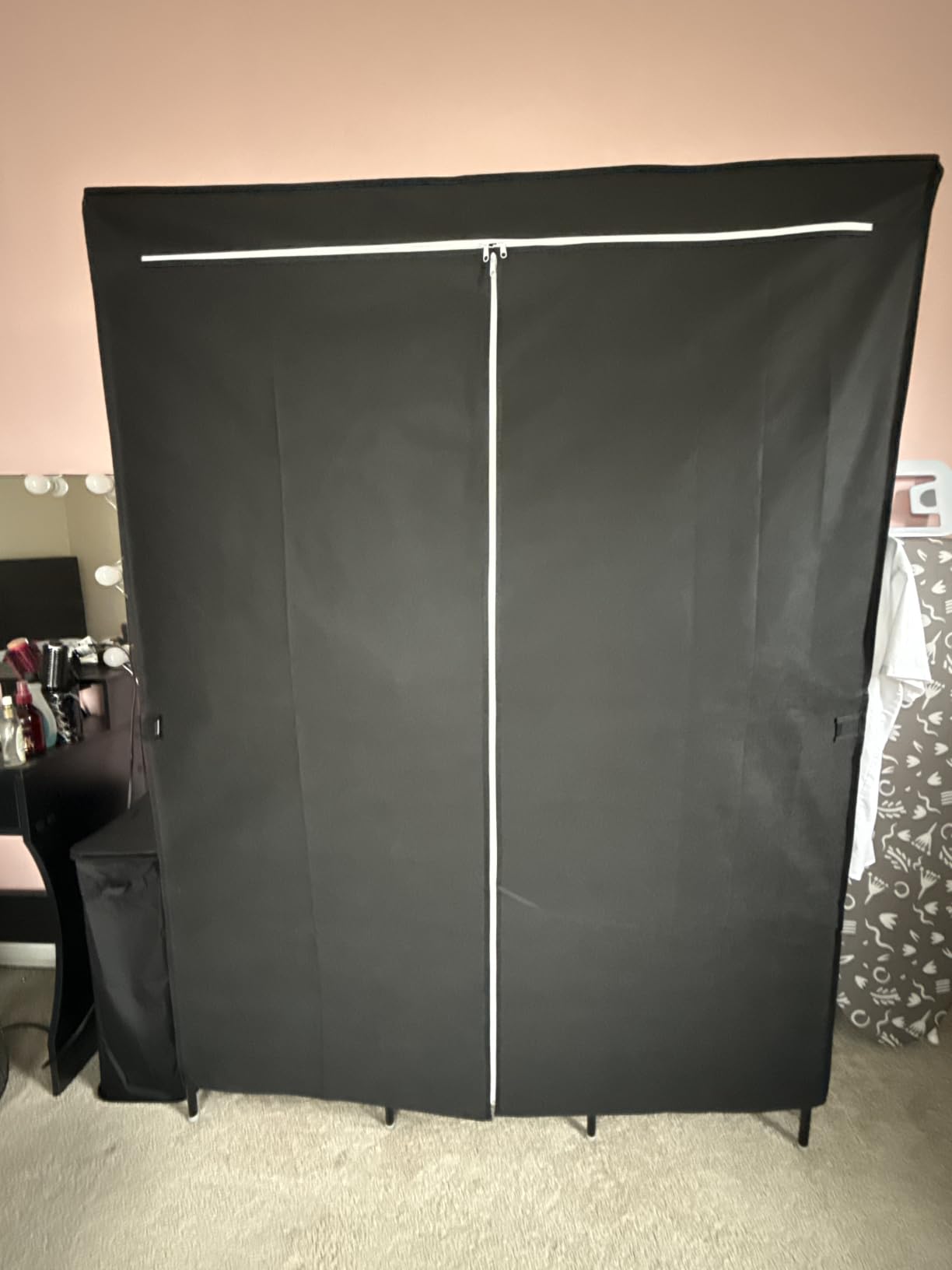 LOKEME Wardrobe Closet,Steel Pipe Diameter 19mm,Portable Closet for Bedroom customer photo 2